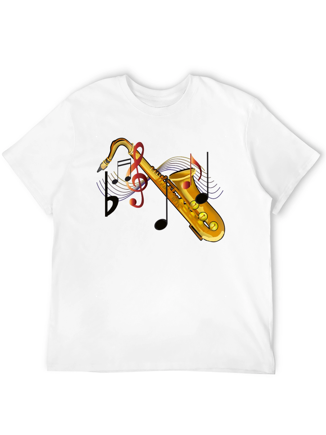 Black Saxophone Graphic T-Shirt - Music Lover Tee view 12