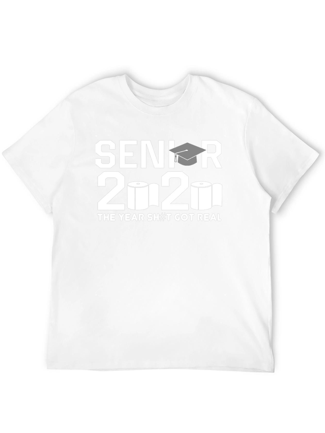 Black Senior 2020 Toilet Paper Black T-Shirt view 12
