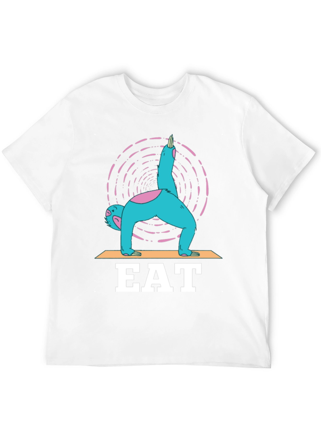 Black Yoga Sloth EAT T-Shirt - Relax and Recharge! view 12