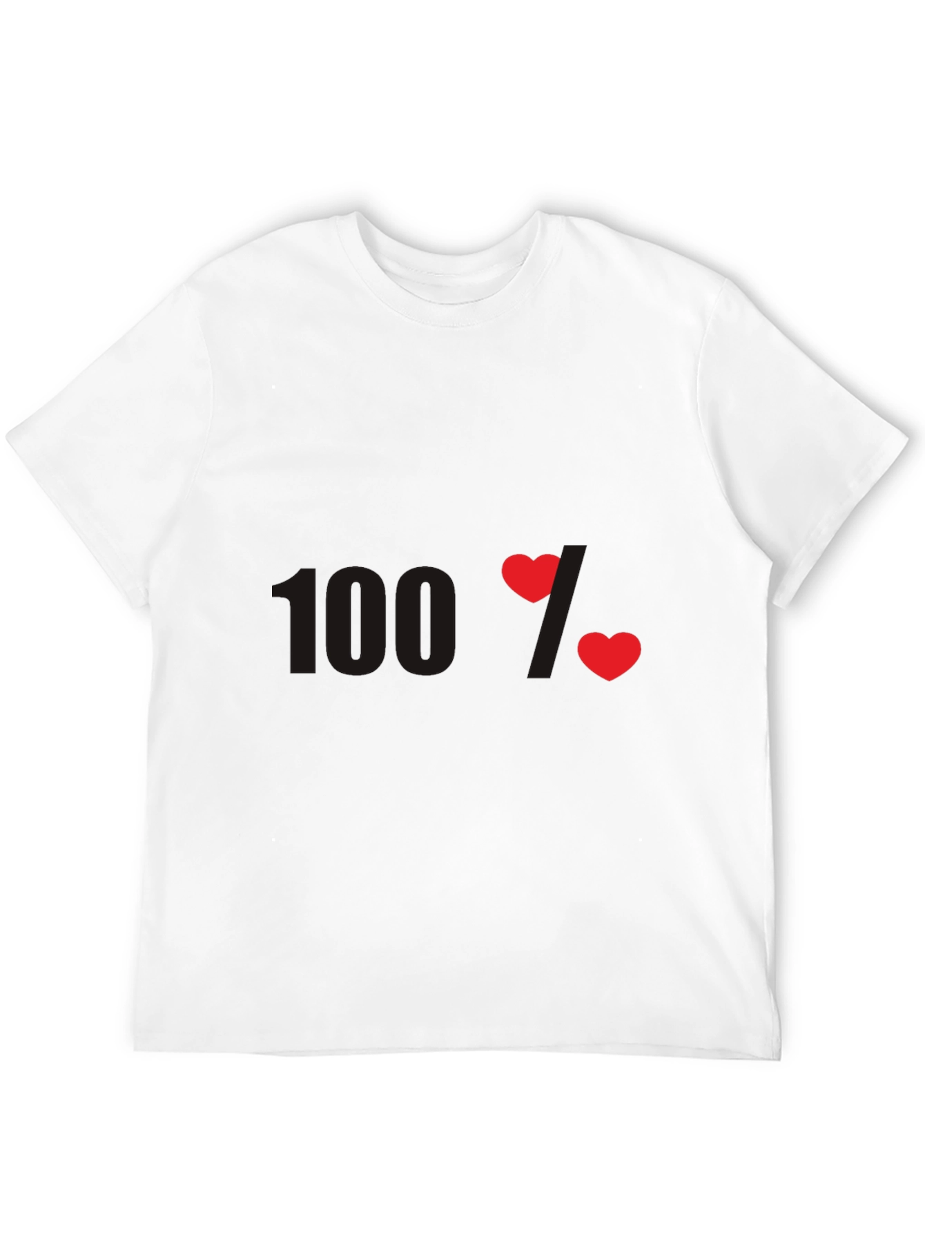 Black 100% Love Graphic T-Shirt - Heart Design view 12