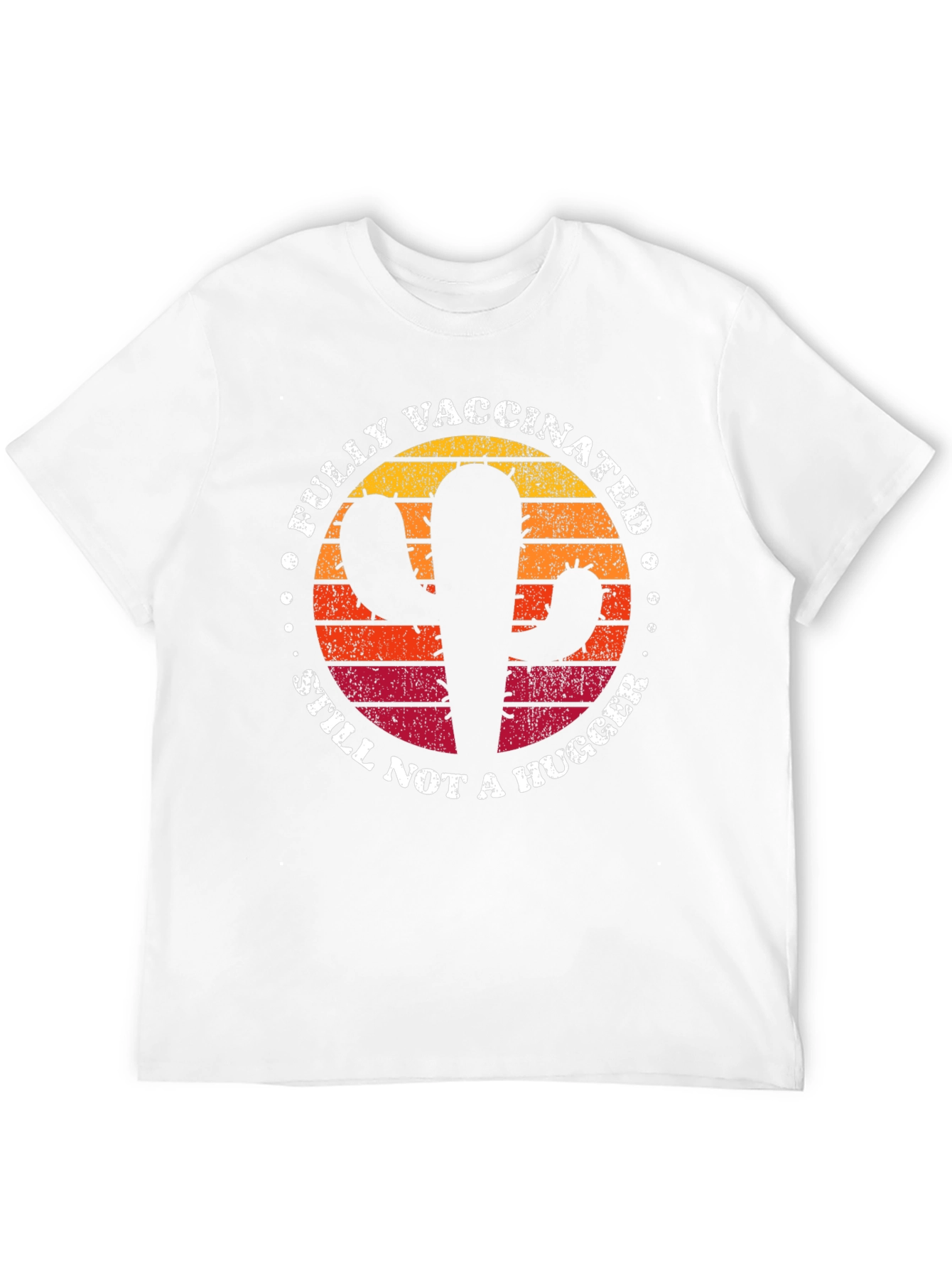 Black Fully Vaccinated Cactus T-Shirt - Still Not a Hugger view 12