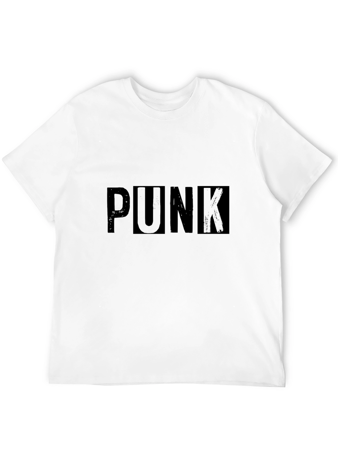 Black Edgy 'Punk' Graphic Black T-Shirt view 12