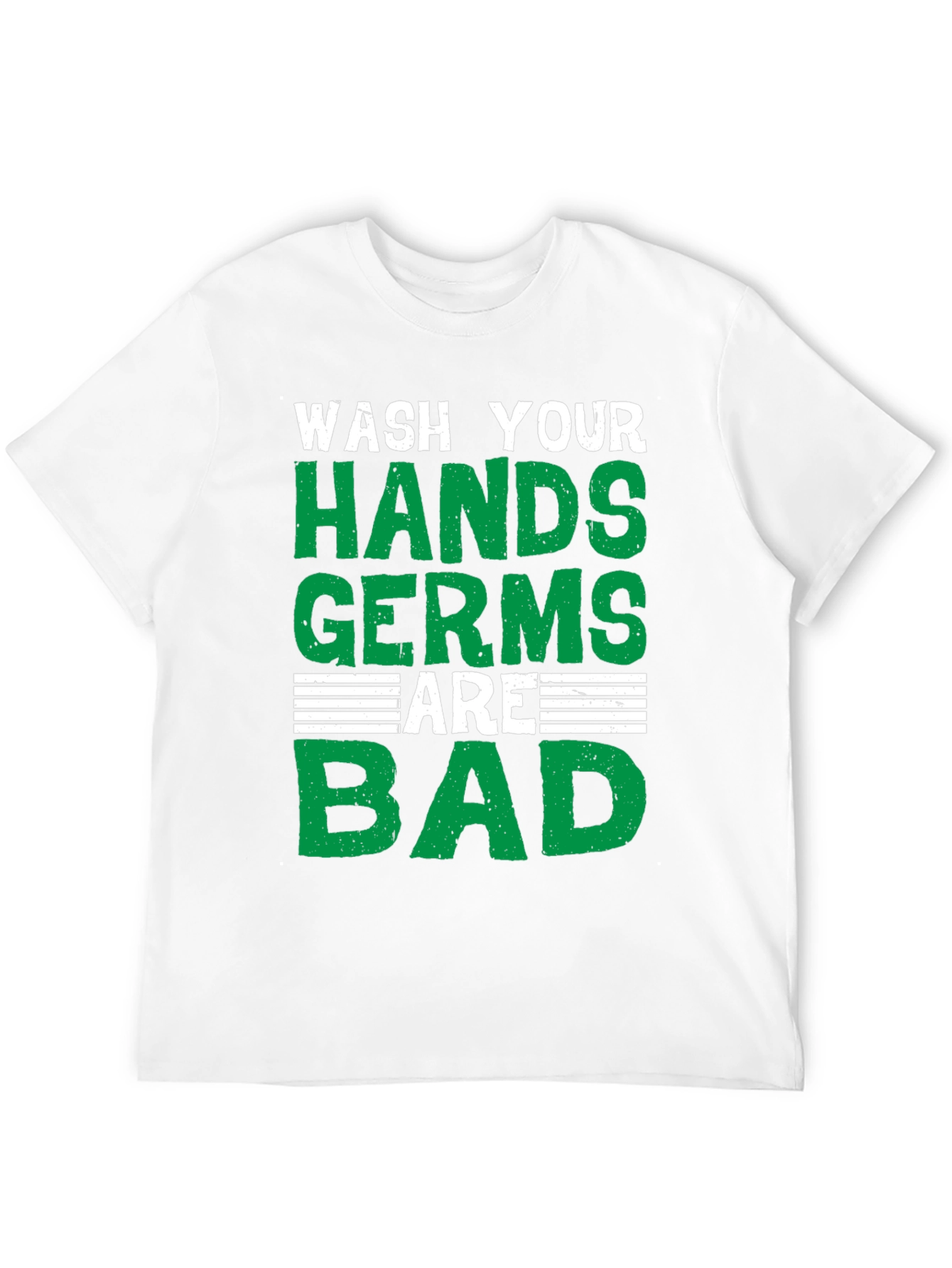 Black Wash Your Hands T-Shirt: Germs Are Bad view 12