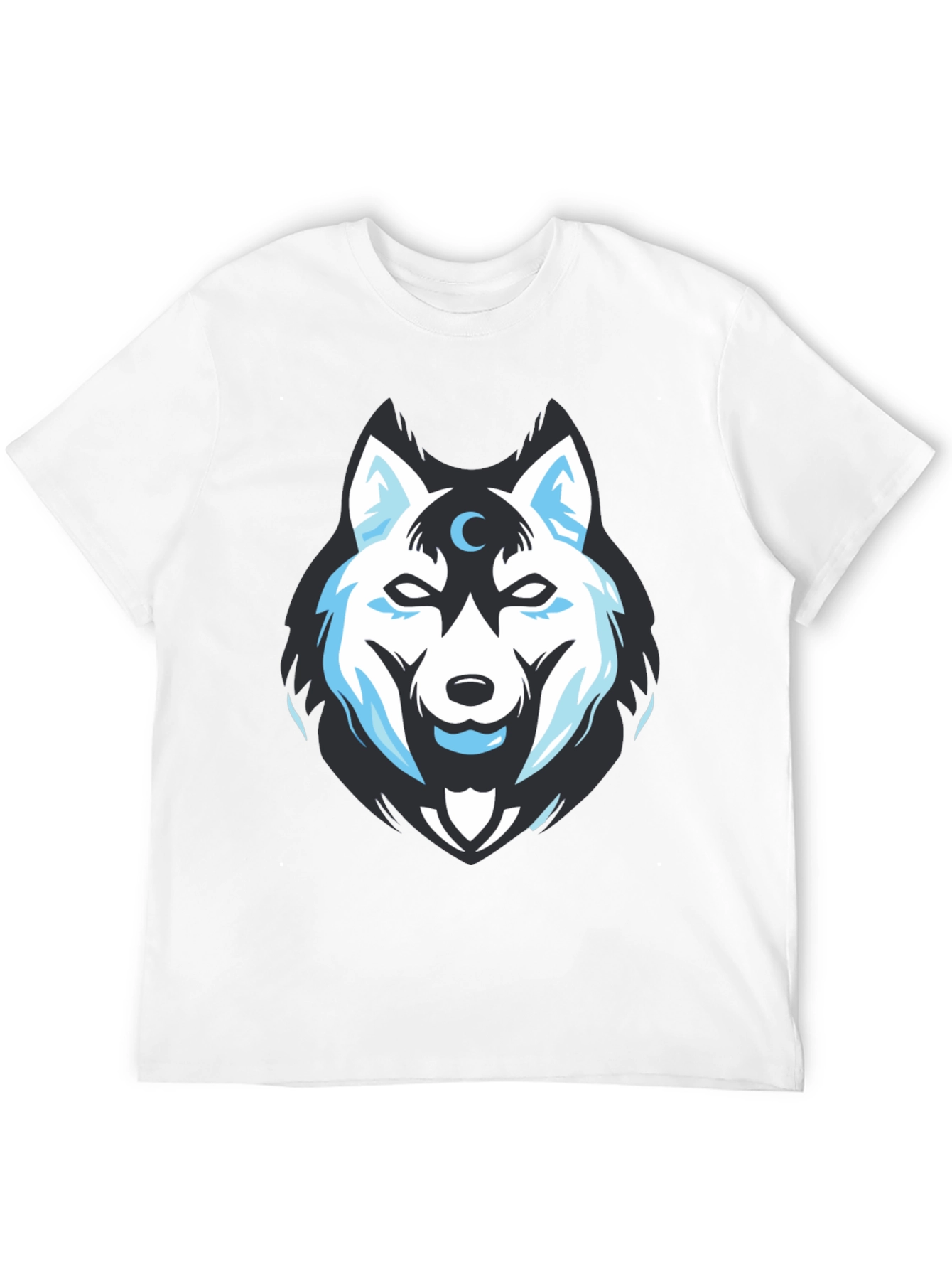Black Wolf Moon Graphic Tee - Black Cotton Blend view 12