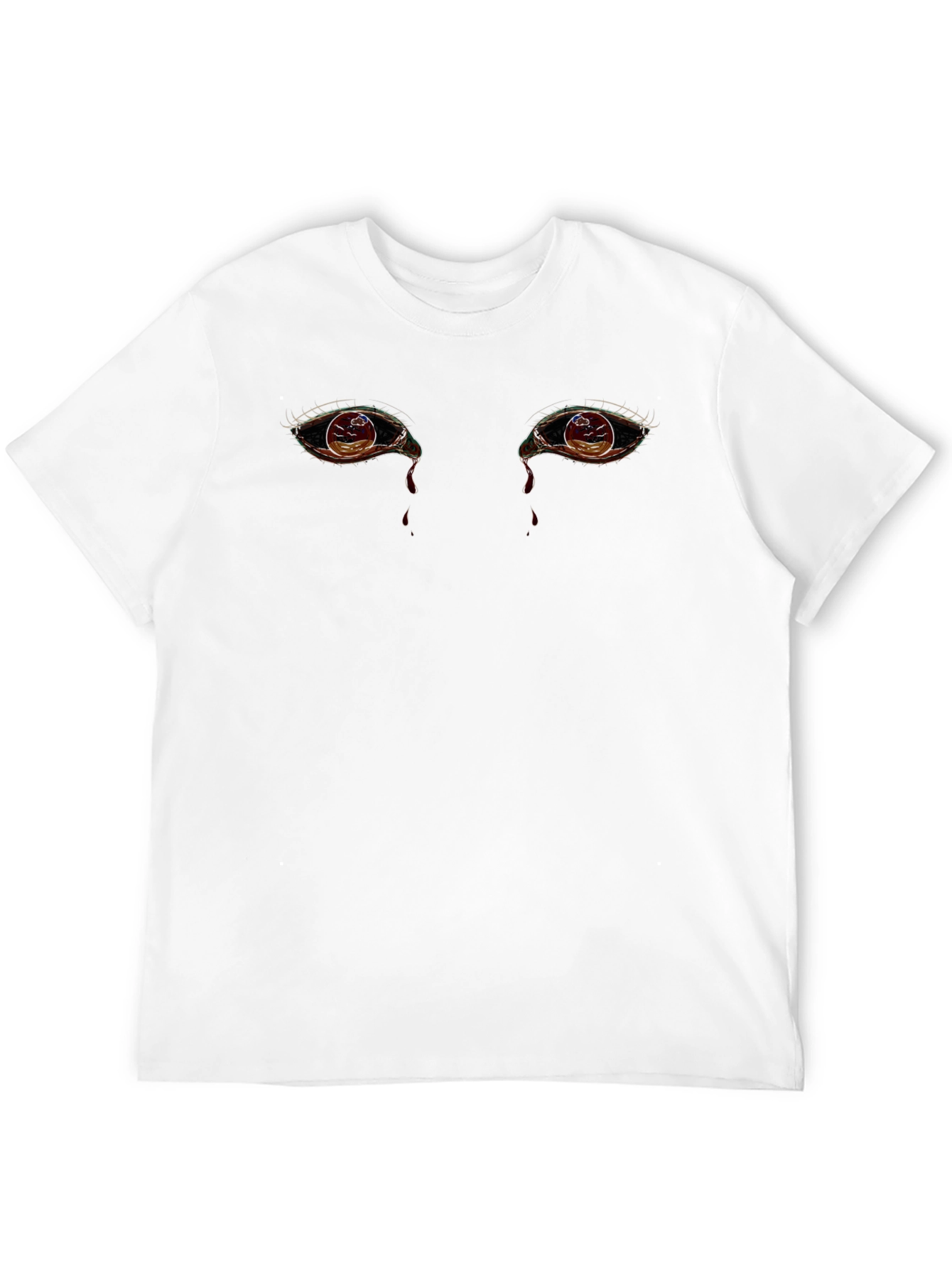 Black Bleeding Eyes Graphic Tee - Unique Design view 12