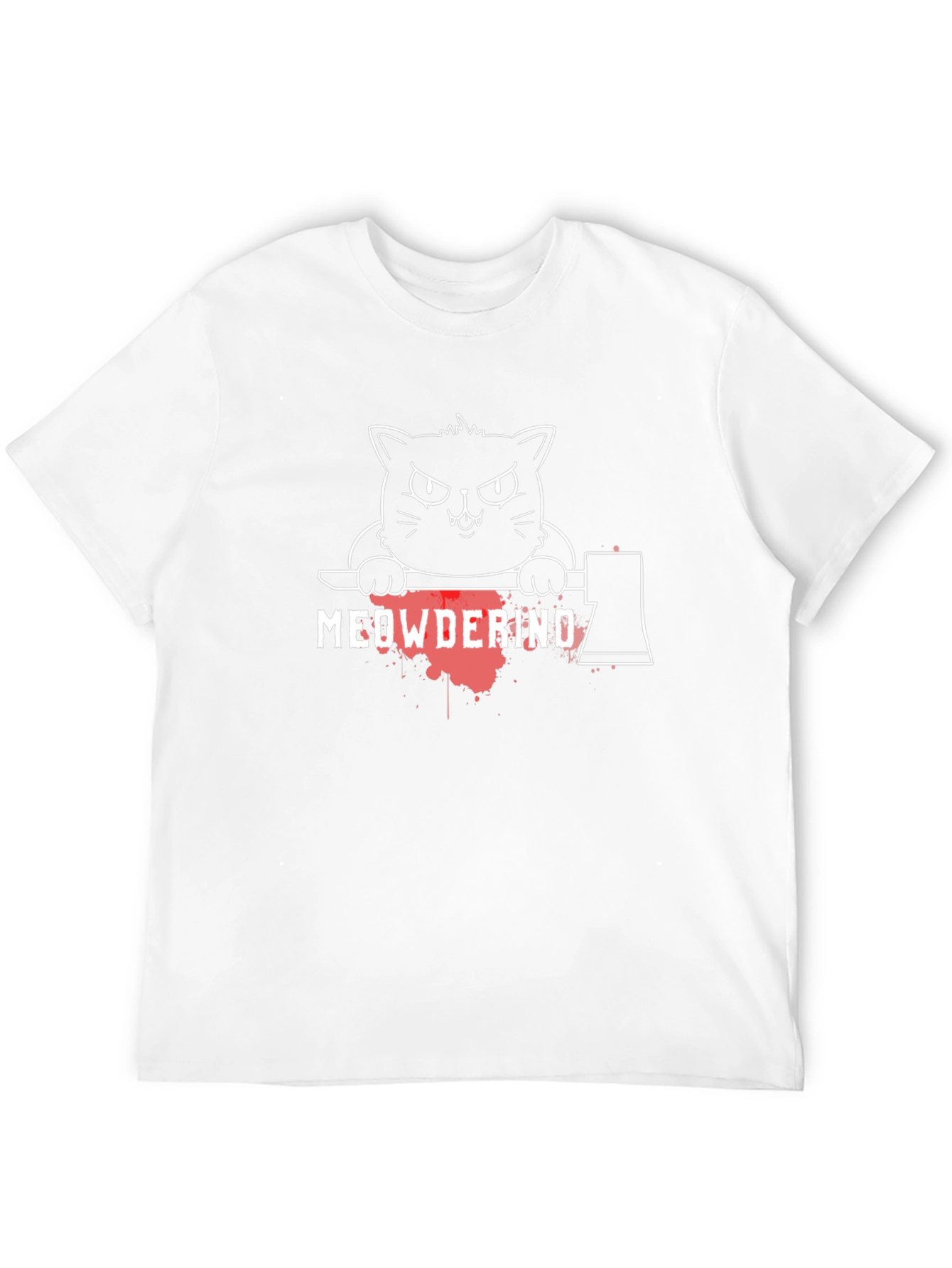 Black Meowderino Graphic Tee - Killer Cat Shirt view 12