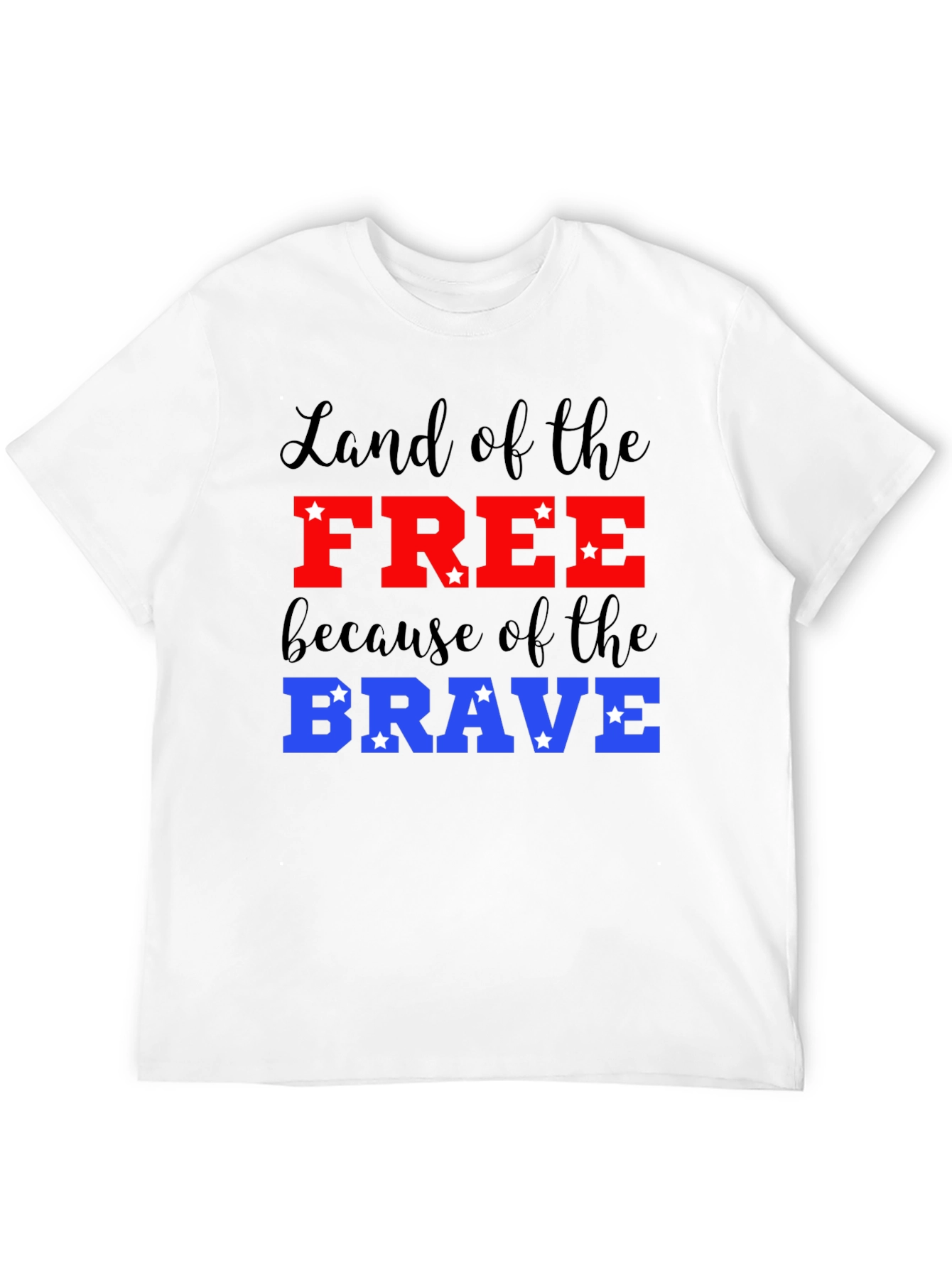 Black Patriotic Land of the Free T-Shirt view 12