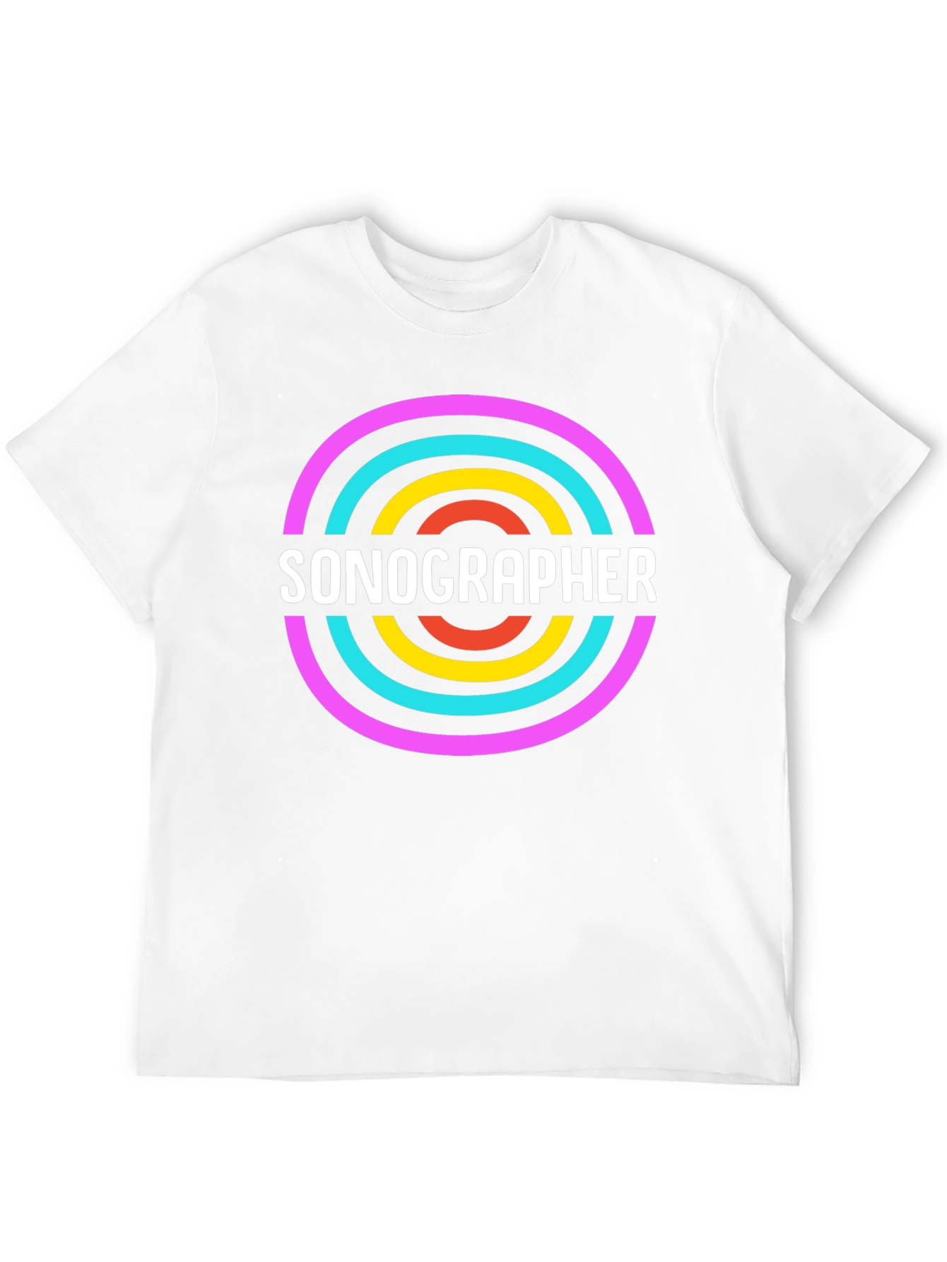 Black Sonographer Graphic Tee - Medical Profession Apparel view 12