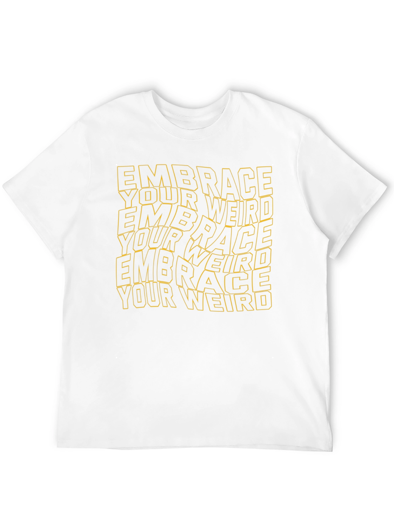 Black Embrace Your Weird Black Graphic T-Shirt view 12