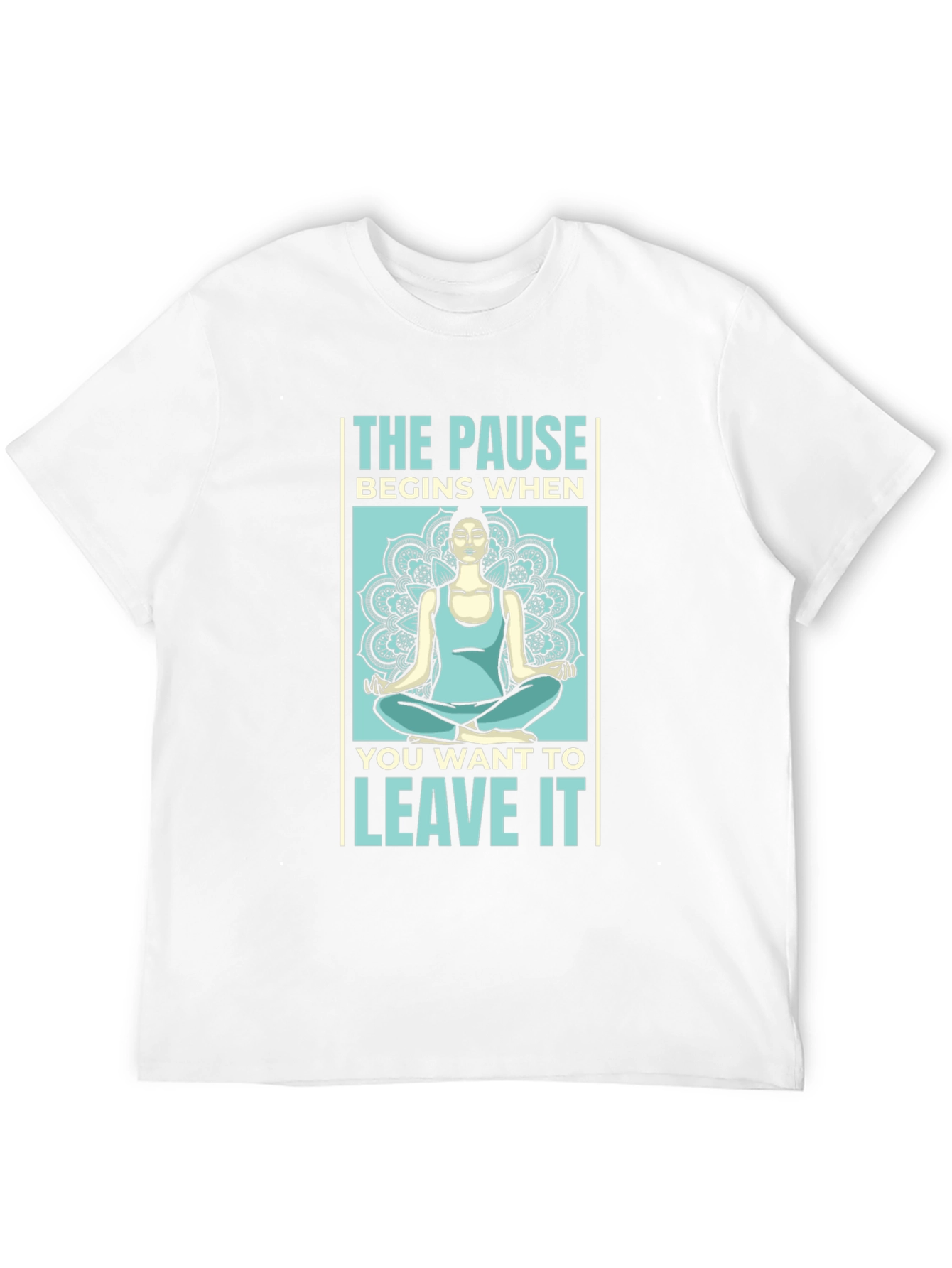 Black Yoga Meditation T-Shirt - The Pause view 12