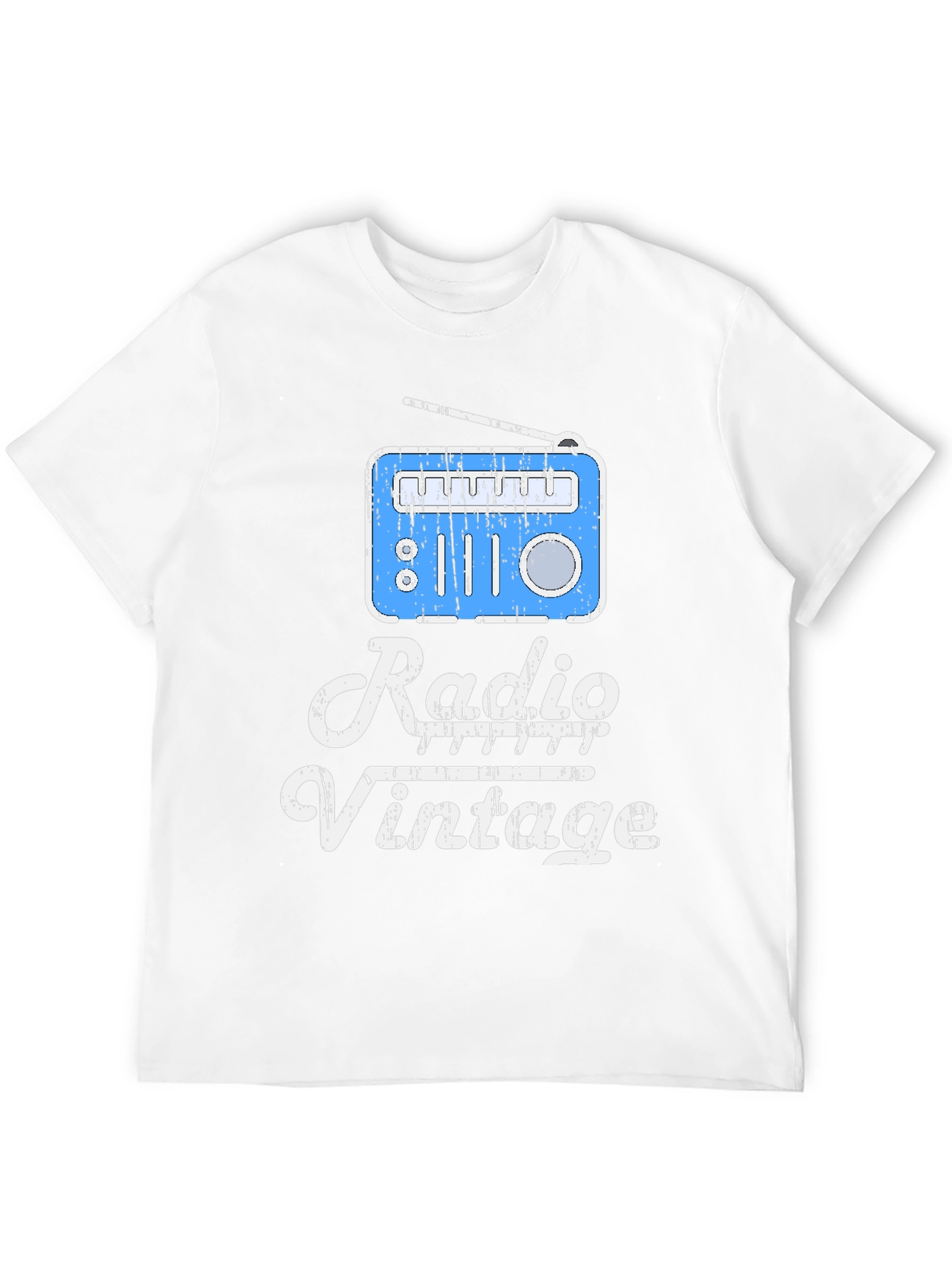 Black Vintage Radio T-Shirt - Retro Style view 12