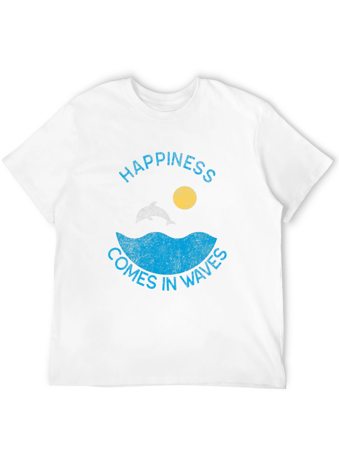 Black Happiness Comes in Waves Graphic Tee view 12