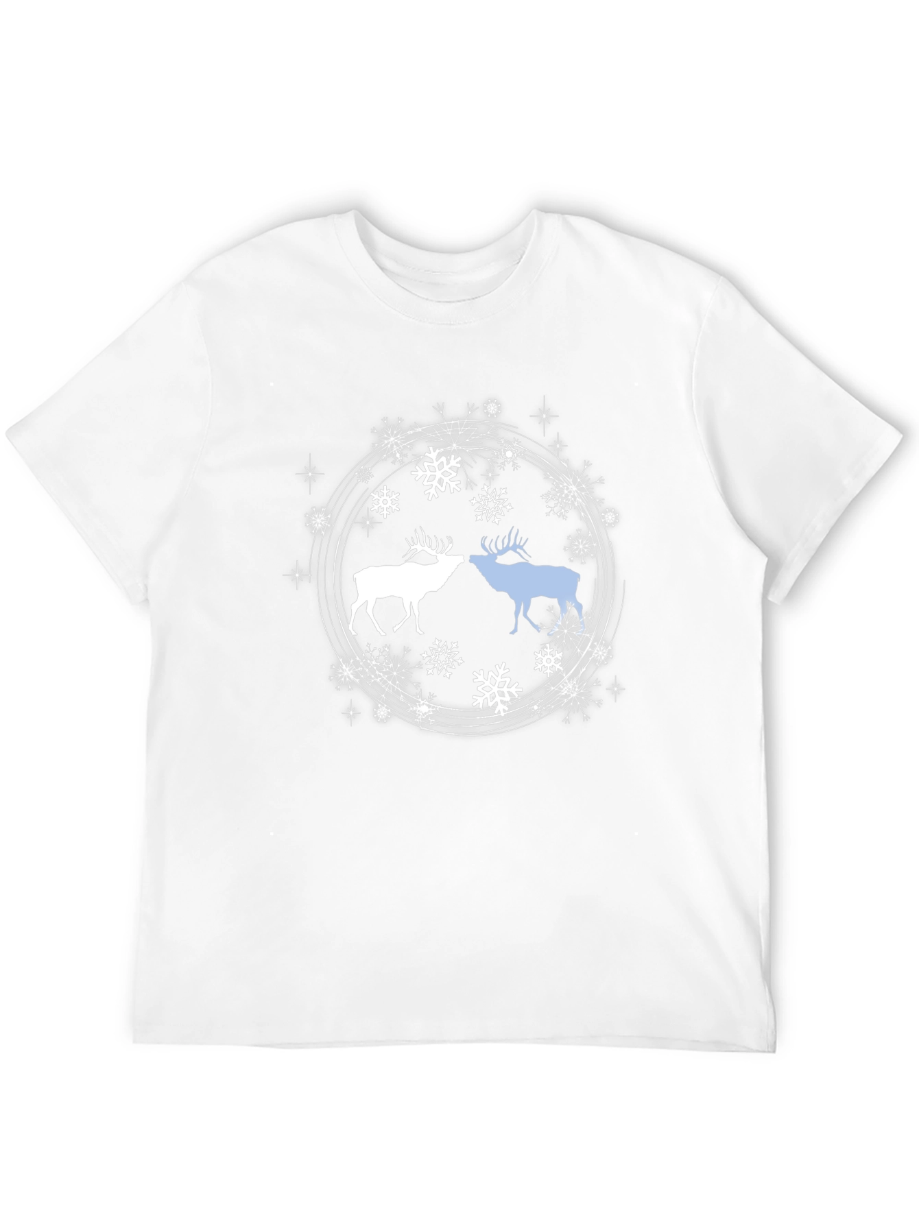 Black Winter Elk Graphic Tee - Black Cotton Blend view 12