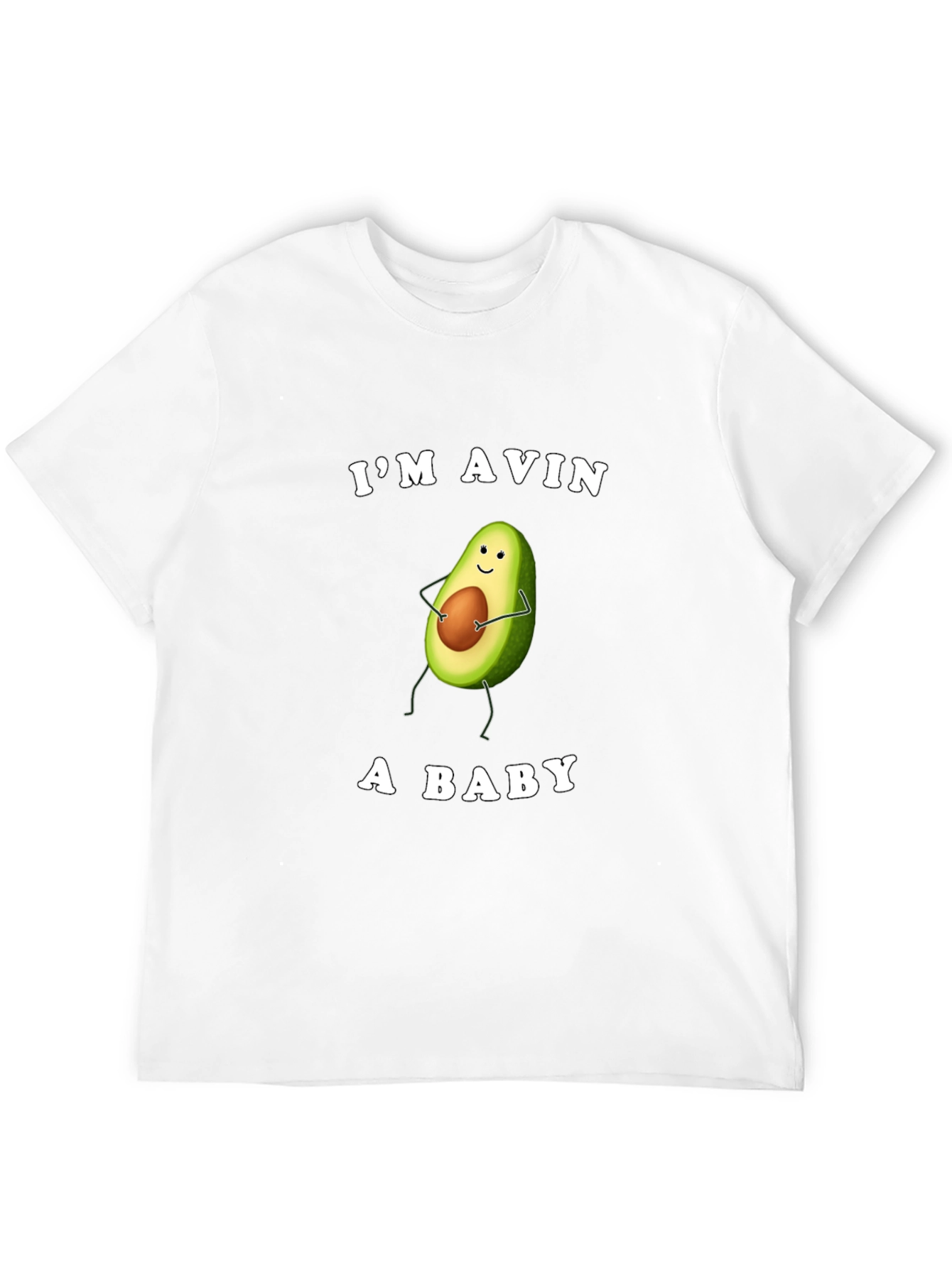 Black Funny Avocado T-Shirt - I'm Avin A Baby view 12