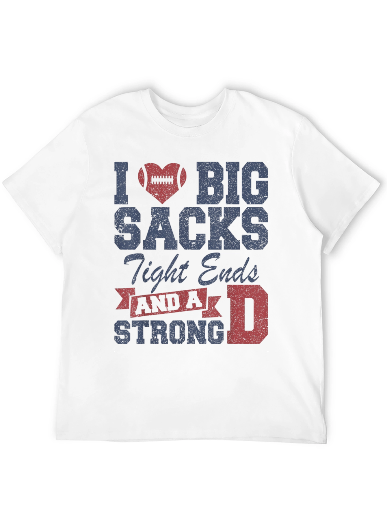 Black I Heart Big Sacks T-Shirt - Football Humor Tee view 12