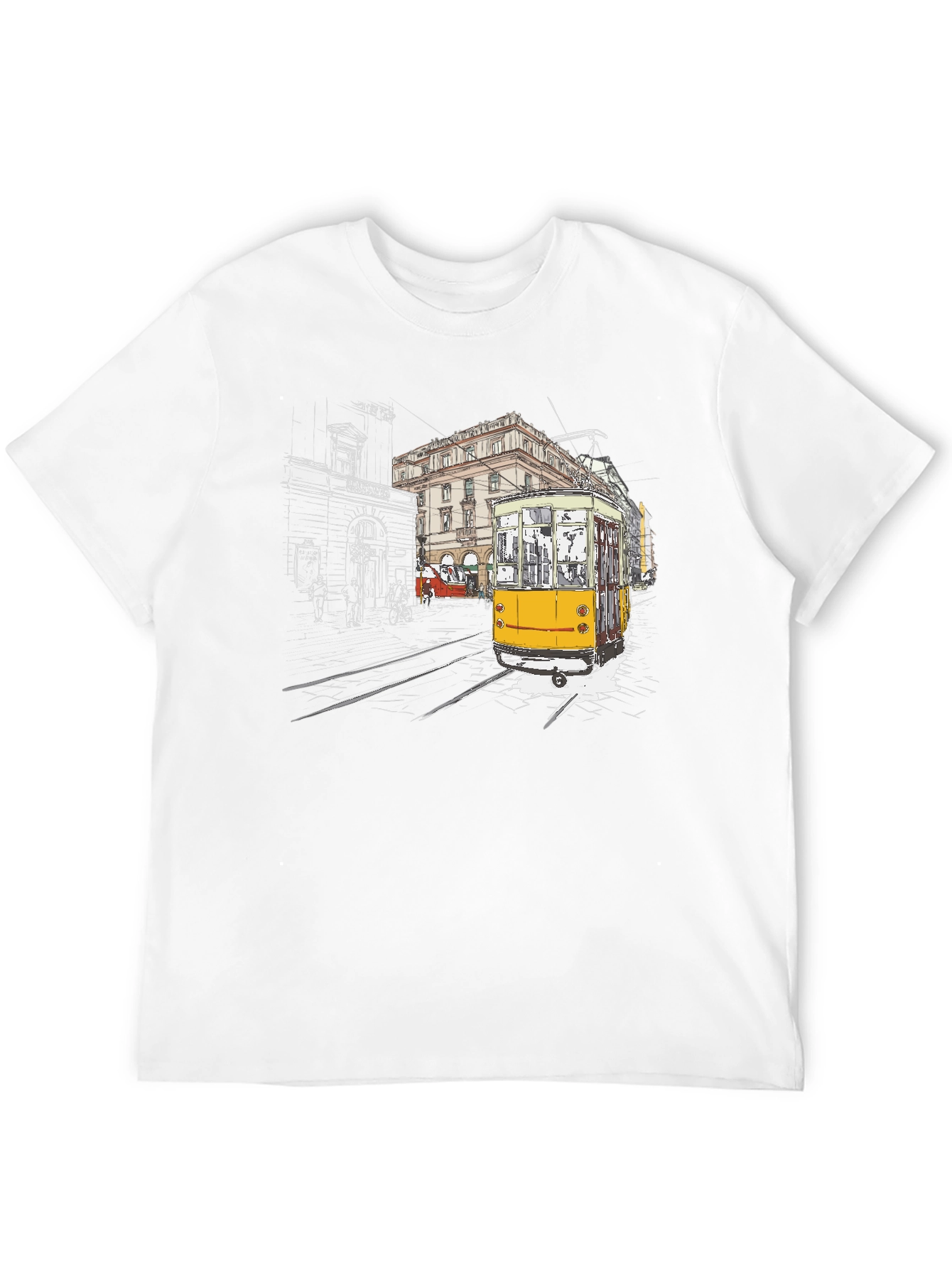 Black Urban Tram Graphic Tee - Black view 12