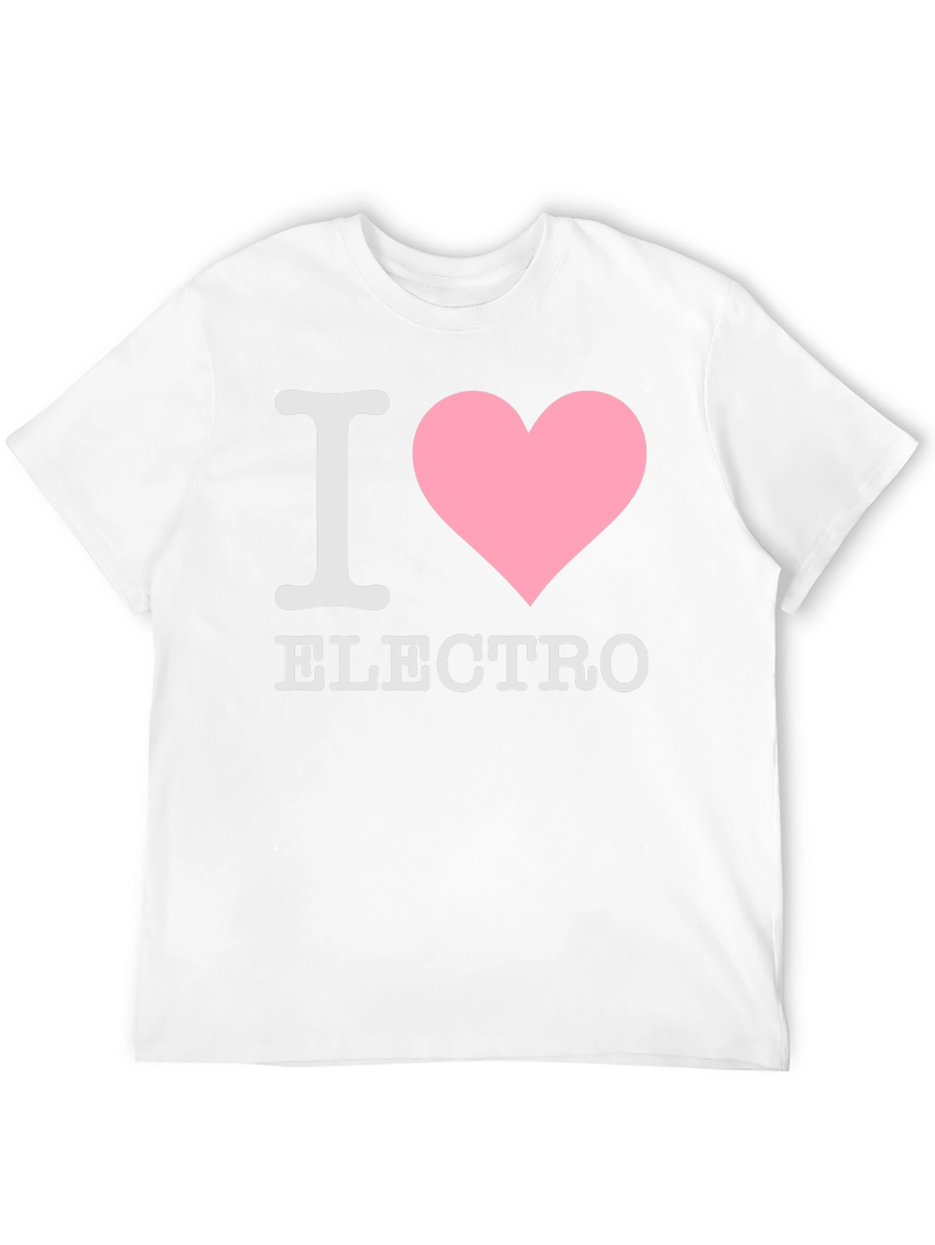 Black I Heart Electro T-Shirt - Black Cotton Tee view 12