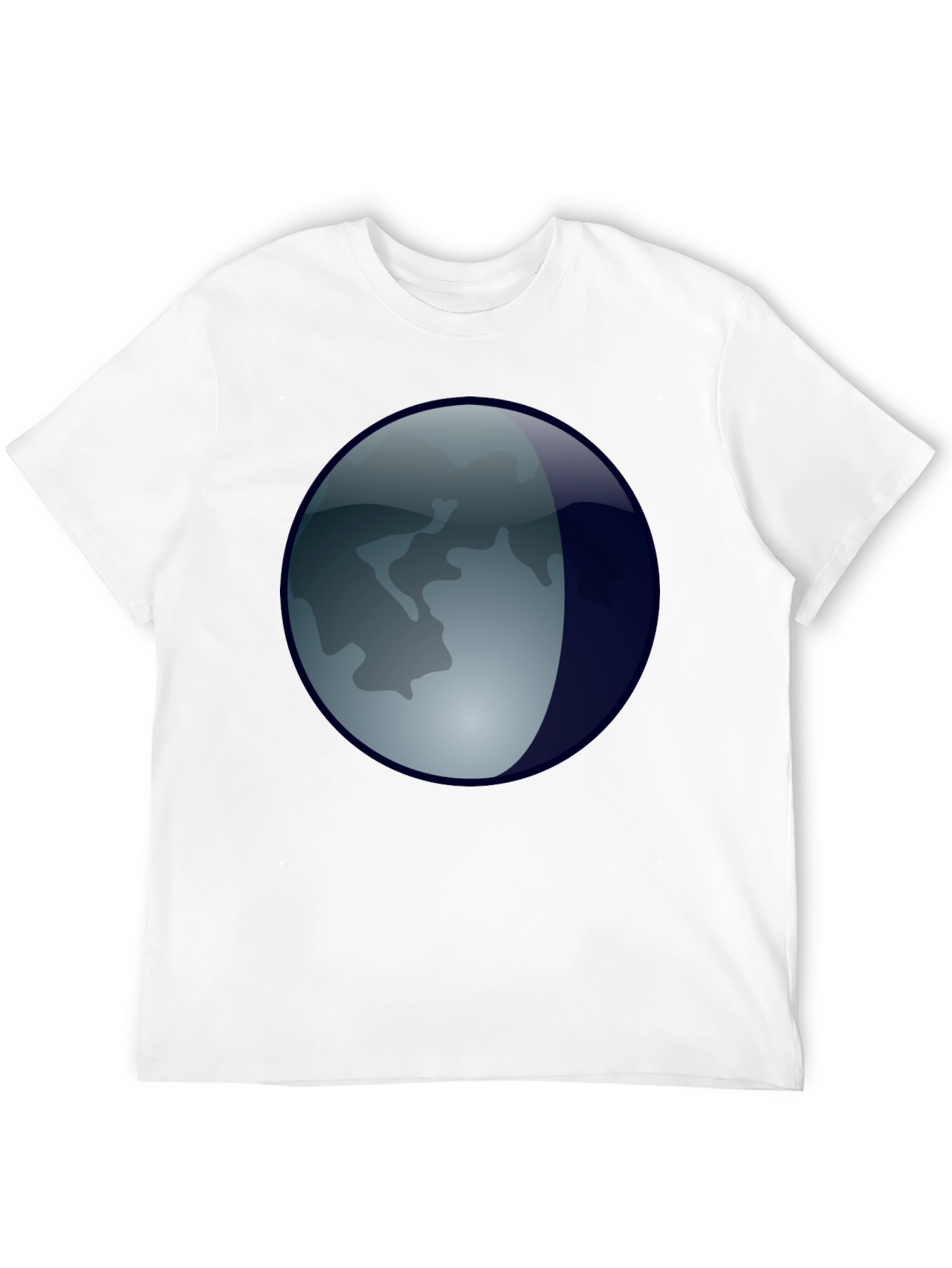 Black Lunar Orb T-Shirt - Black Graphic Tee view 12