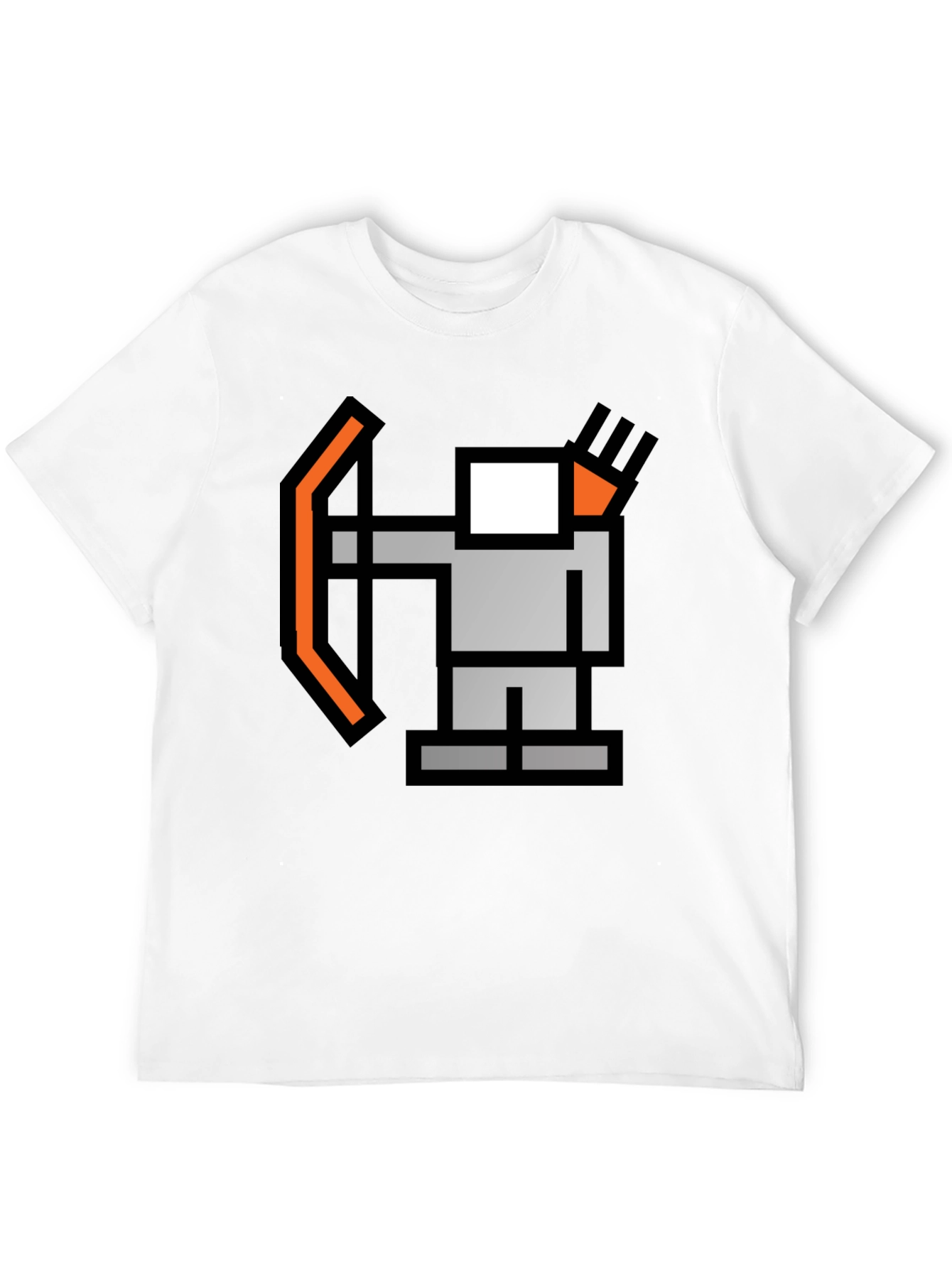 Black Pixel Archer Black T-Shirt view 12