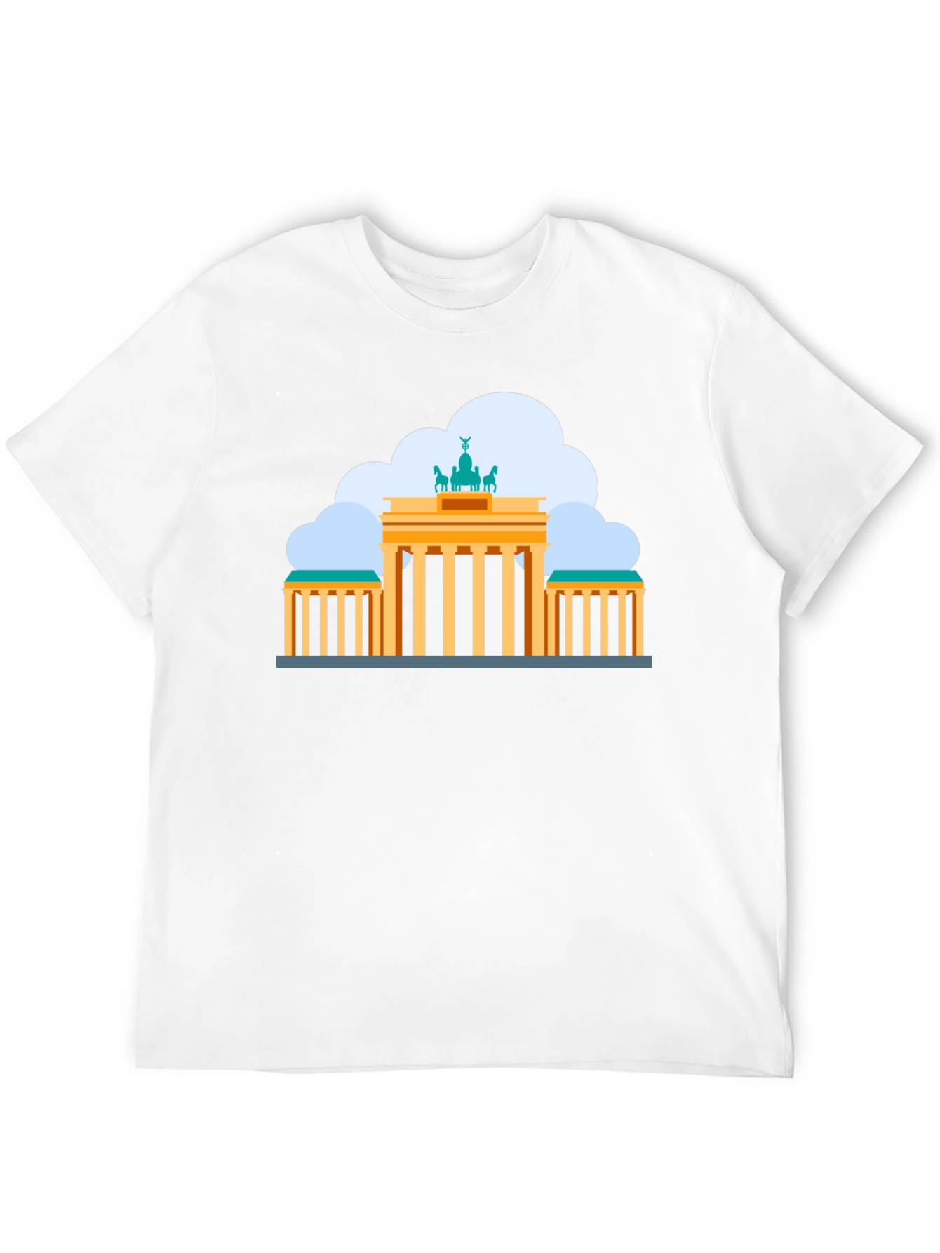 Black Berlin Brandenburg Gate Black T-Shirt view 12