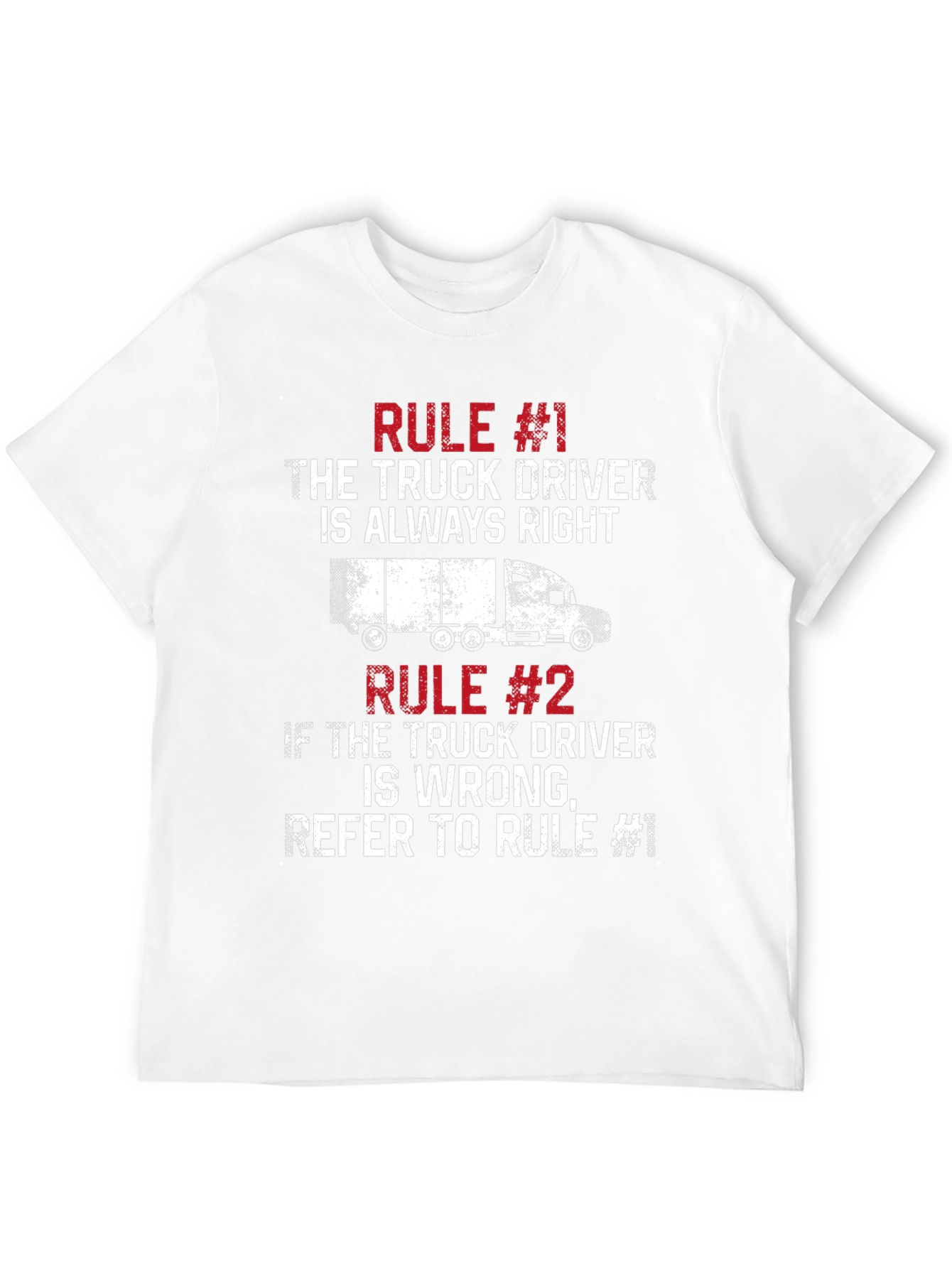 Black Truck Driver Rules T-Shirt - Funny Slogan Tee view 12