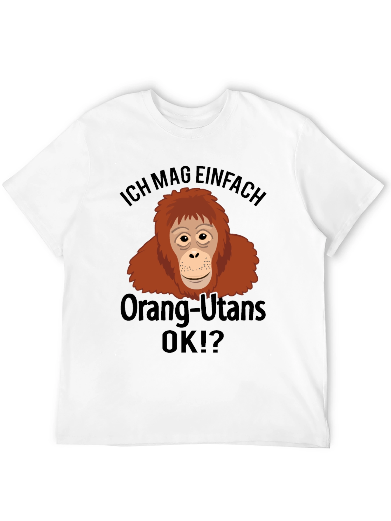 Black Ich Mag Orang-Utans OK?! Black T-Shirt view 12