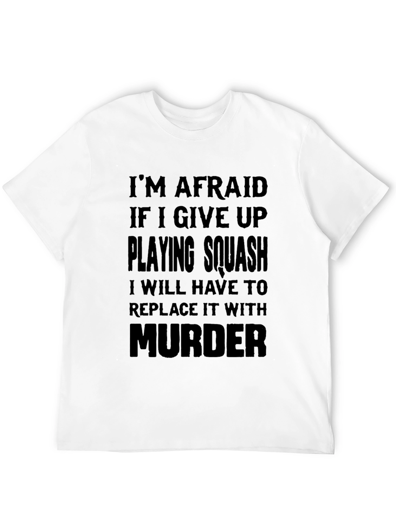Black Squash & Murder Funny T-Shirt view 12