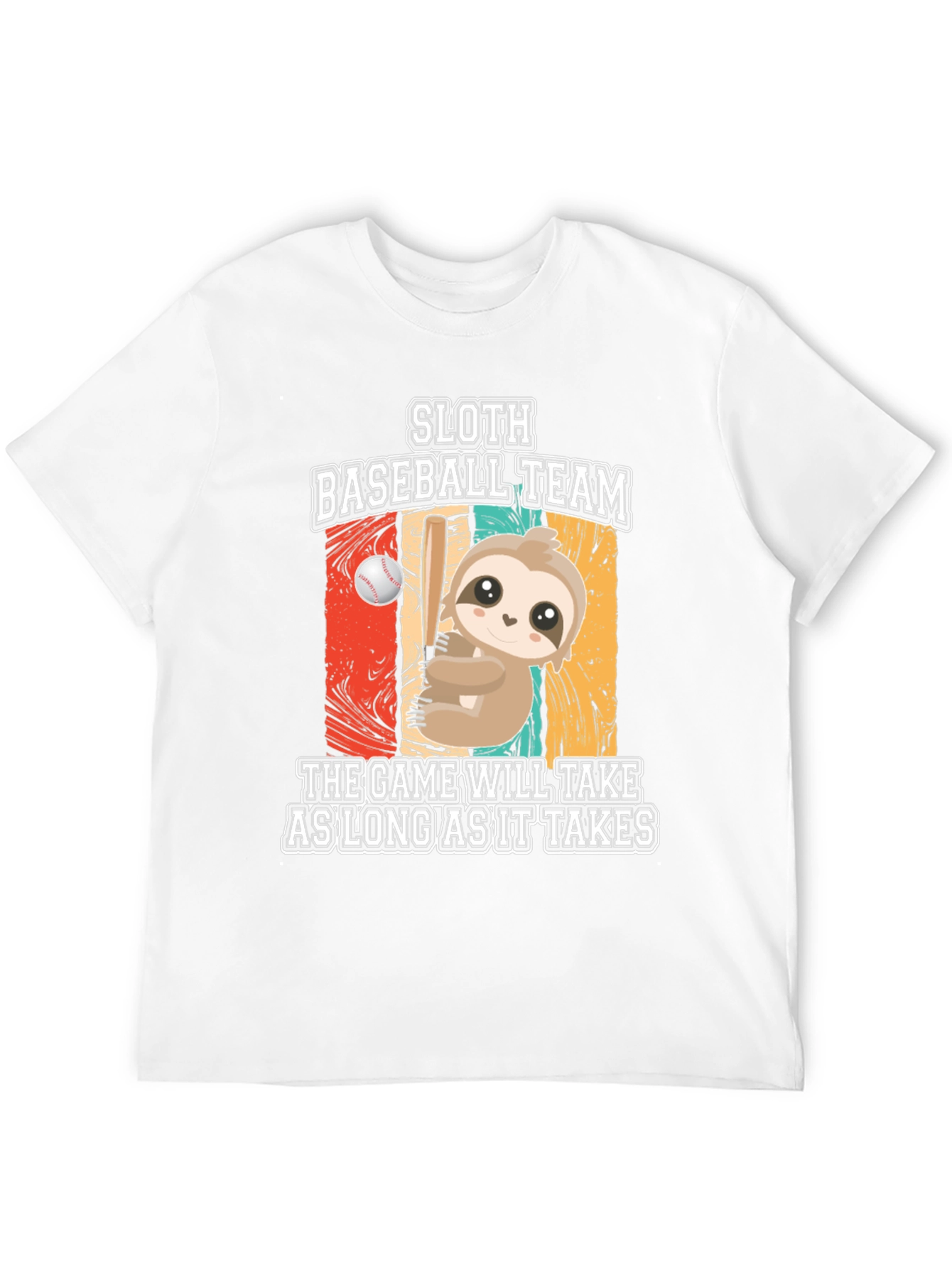 Black Sloth Baseball Team Graphic T-Shirt view 12