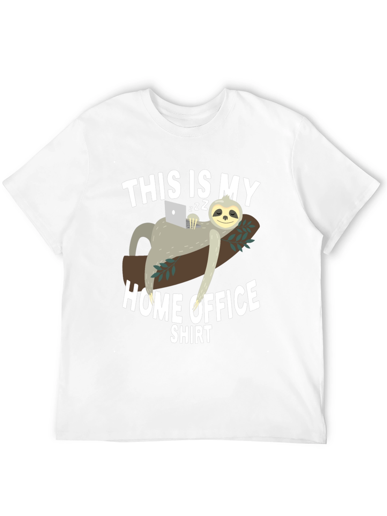 Black Home Office Sloth T-Shirt - Work From Home Tee view 12