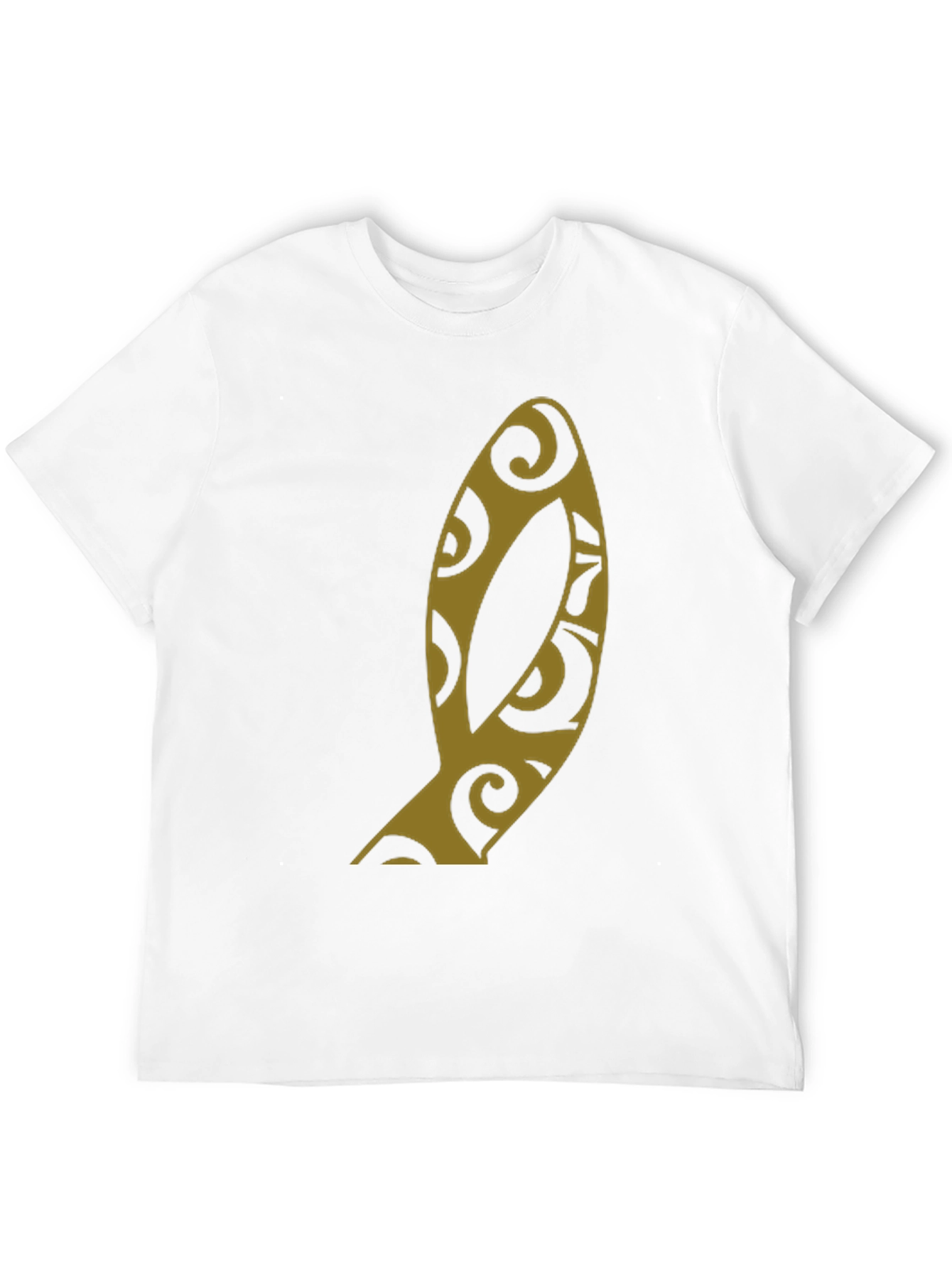 Black Stylish Black T-Shirt with Unique Gold Graphic Print view 12