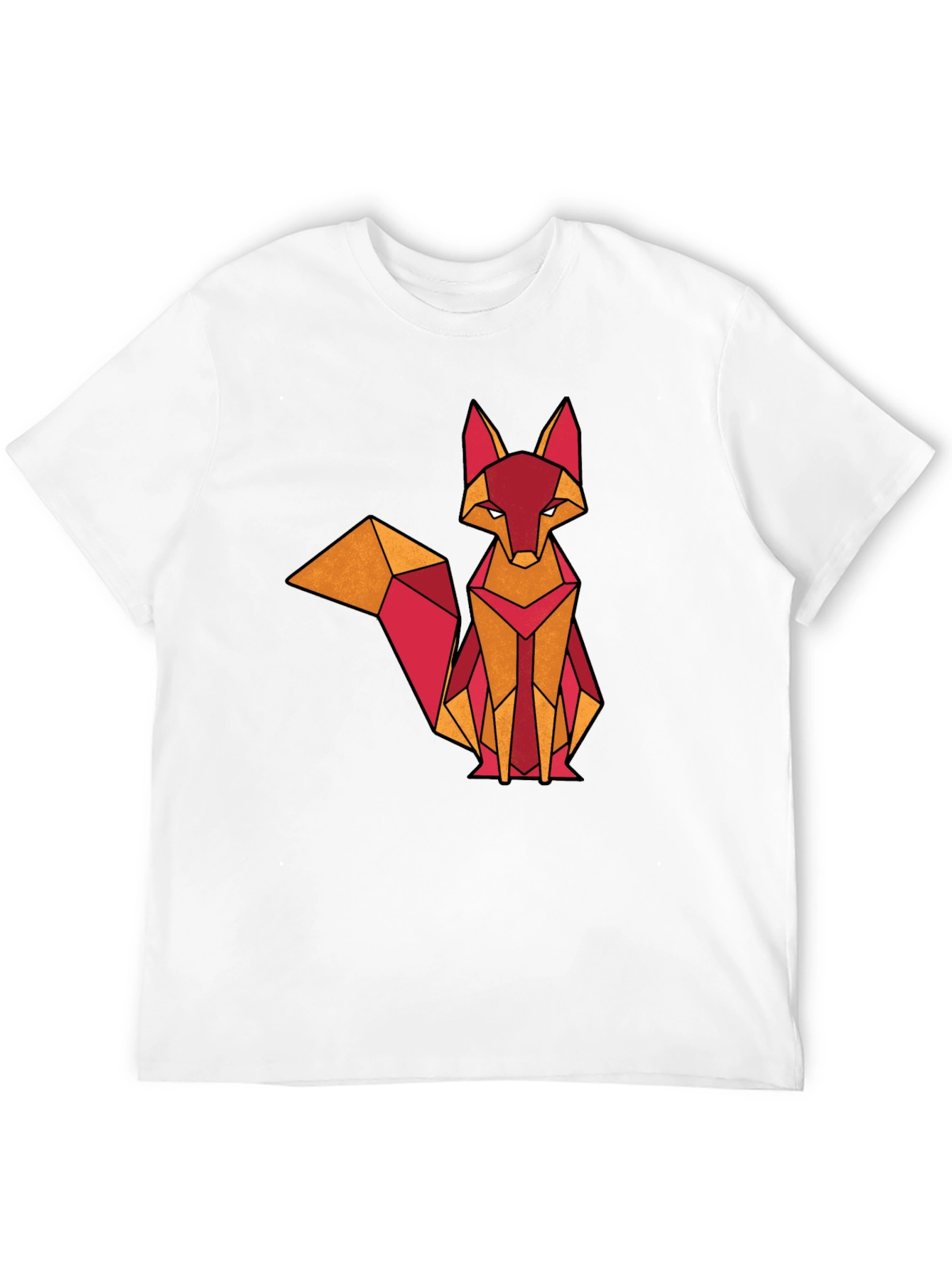 Black Geometric Fox Graphic Tee - Stylish & Modern view 12