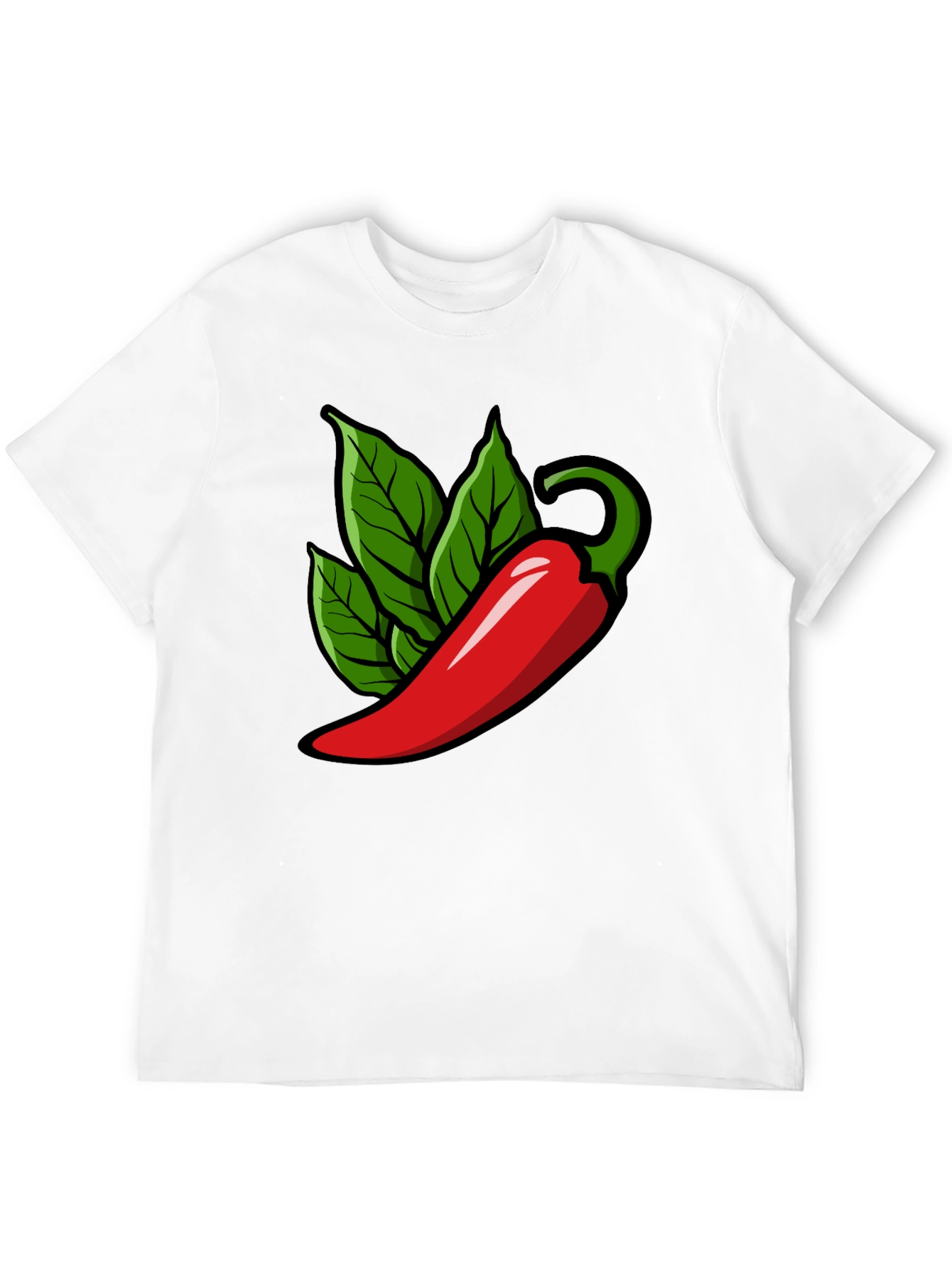 Black Spicy Pepper Graphic Tee - Black Cotton T-Shirt view 12