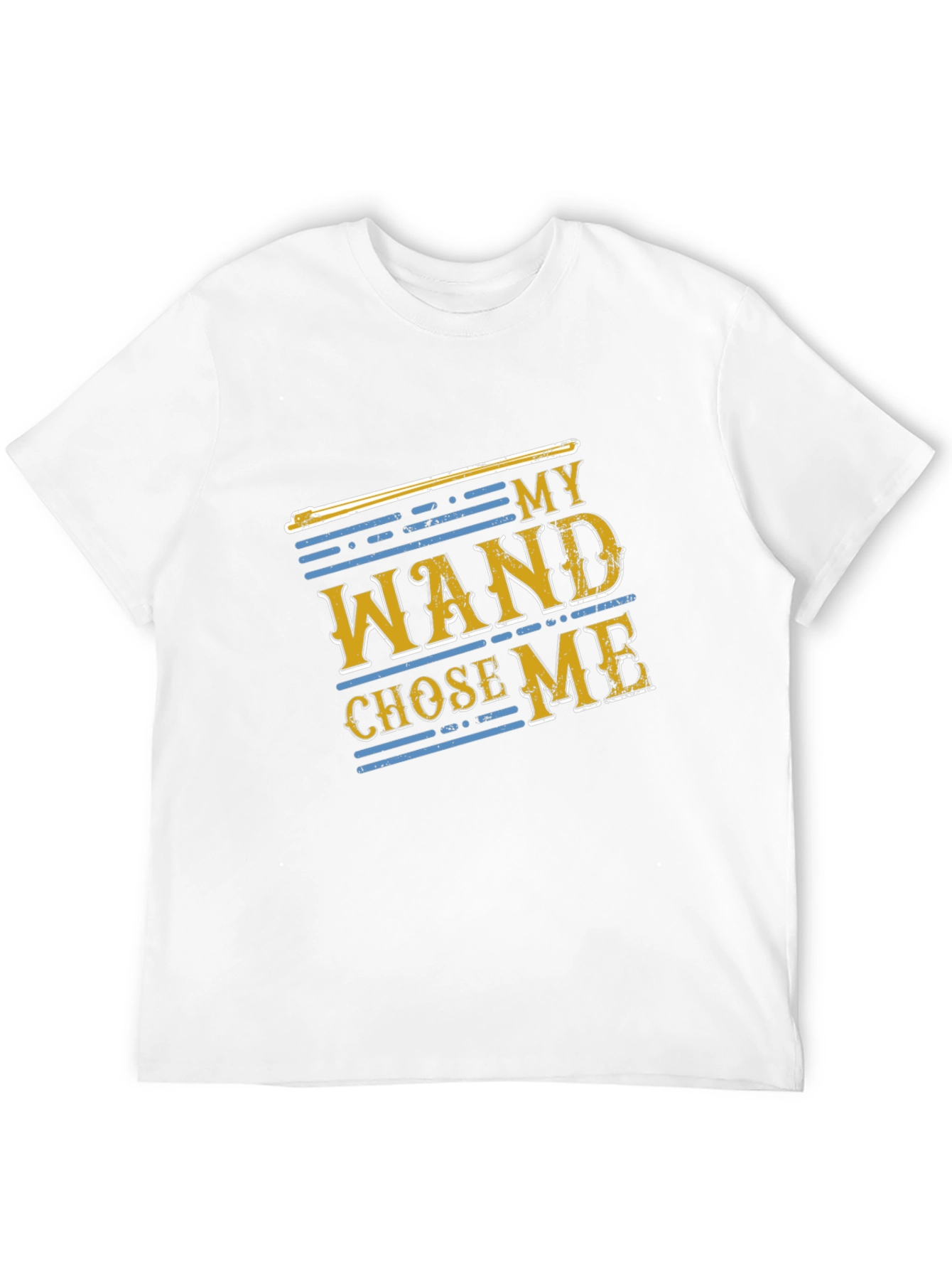 Black My Wand Chose Me Black Cotton T-Shirt view 12