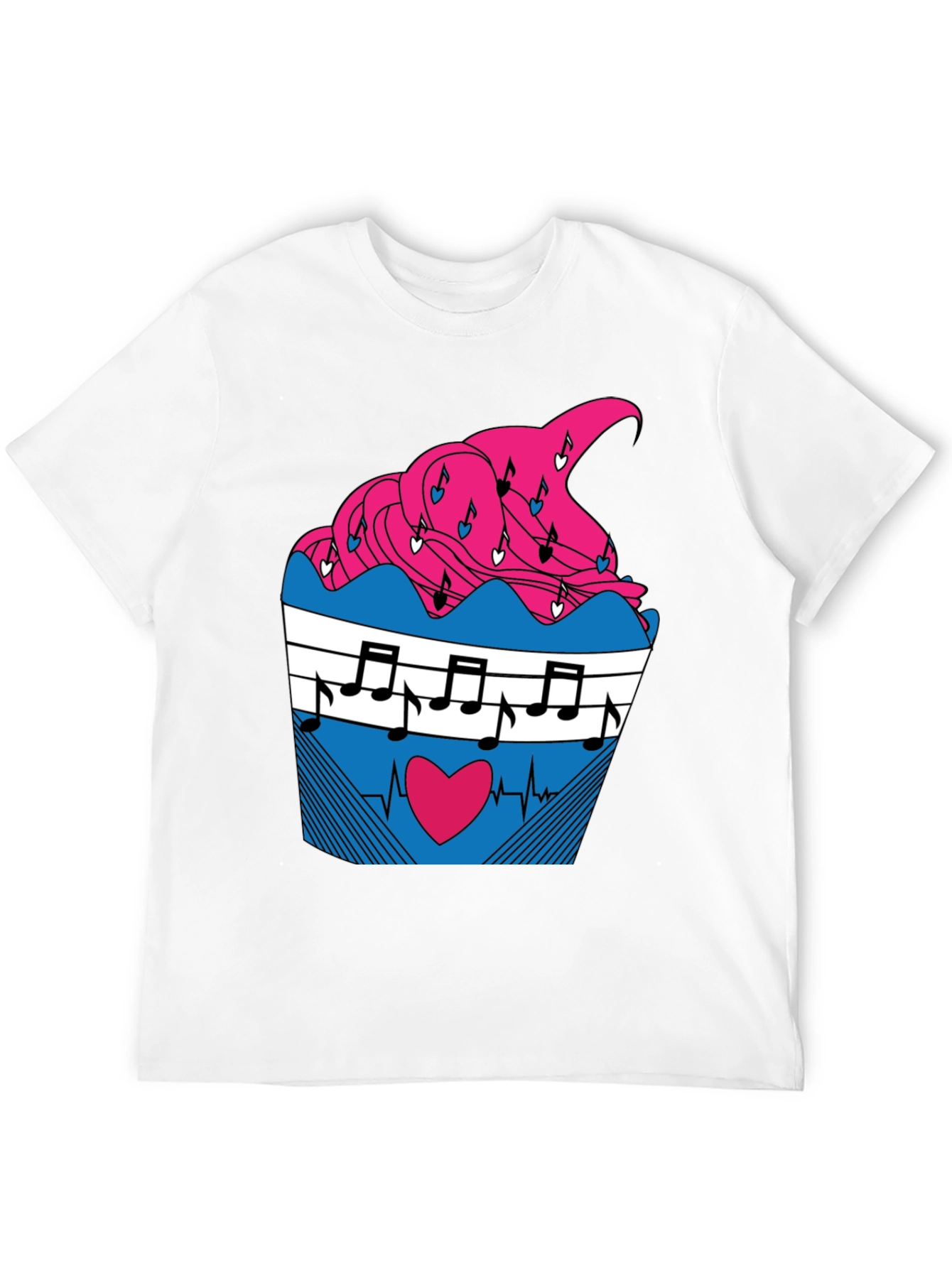 Black Music Heartbeat Cupcake Graphic Tee view 12
