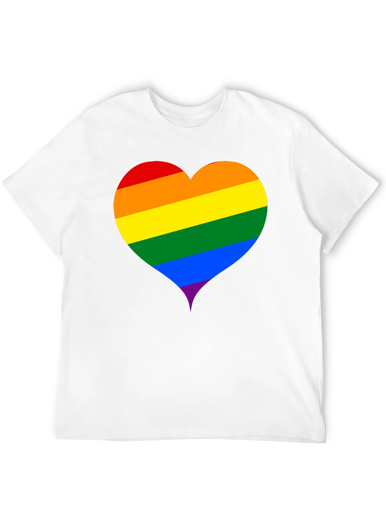 Black Rainbow Heart Graphic Black T-Shirt view 12