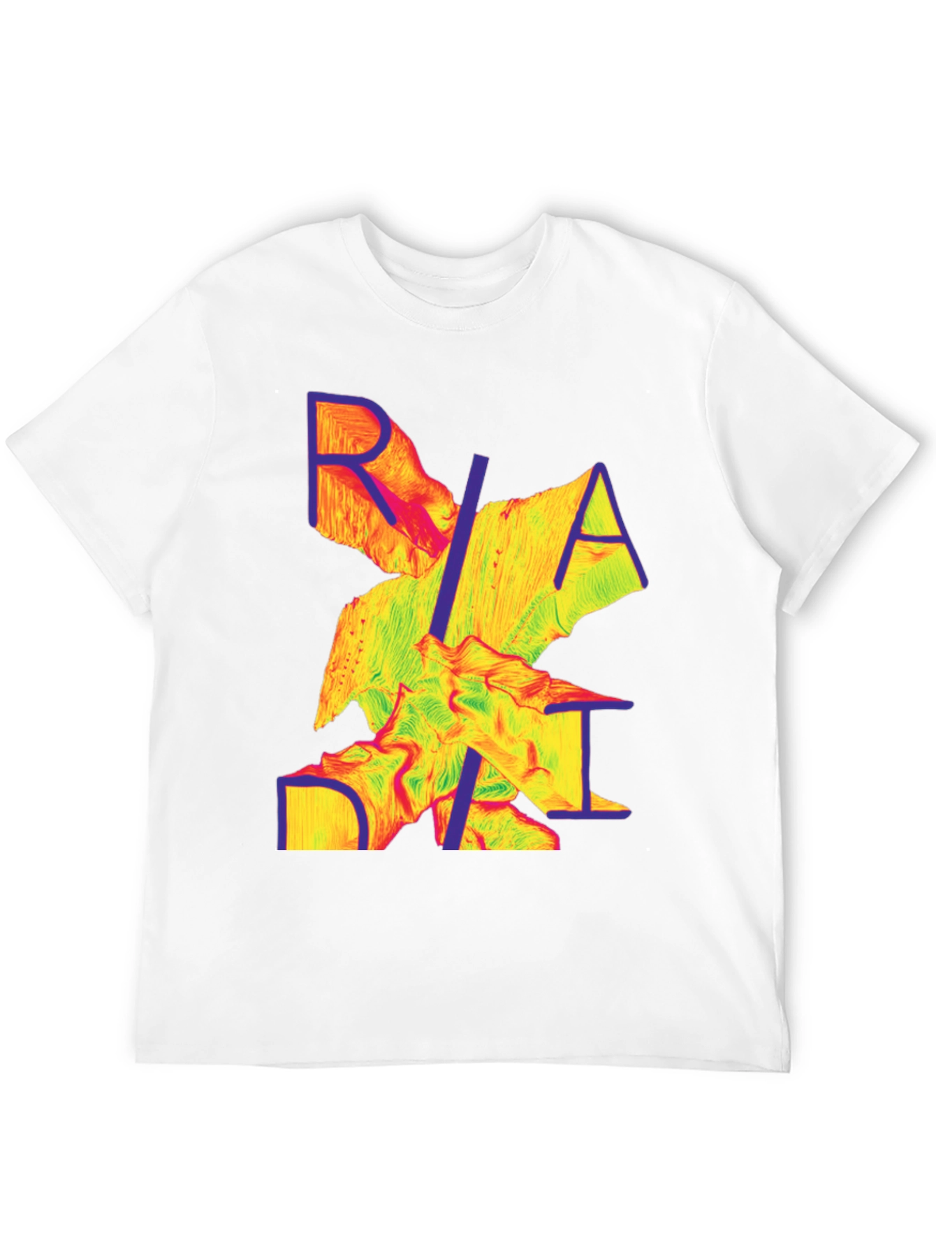 Black Abstract Graphic Tee - Modern Print Black T-Shirt view 12