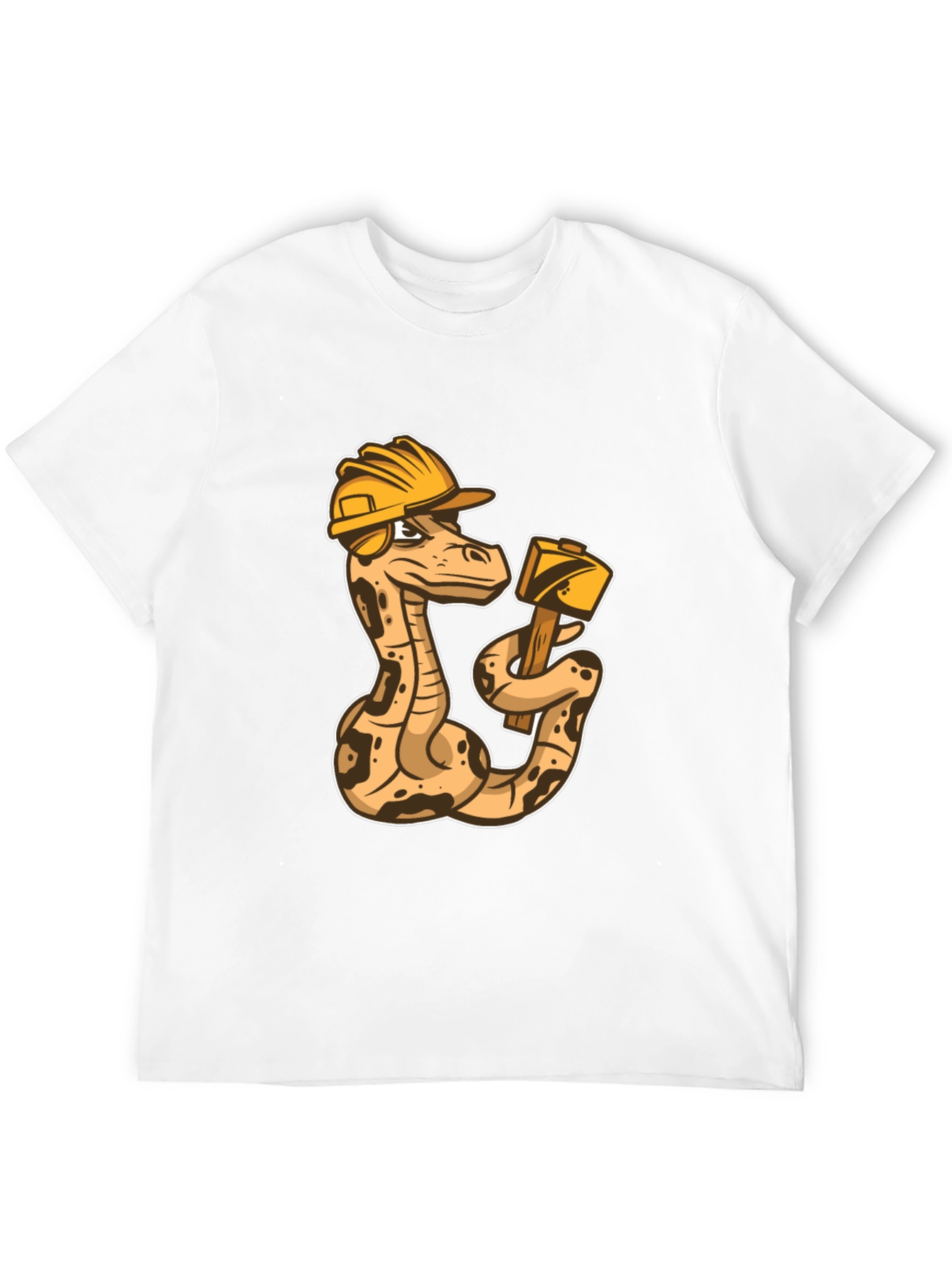Black Construction Snake Graphic T-Shirt view 12