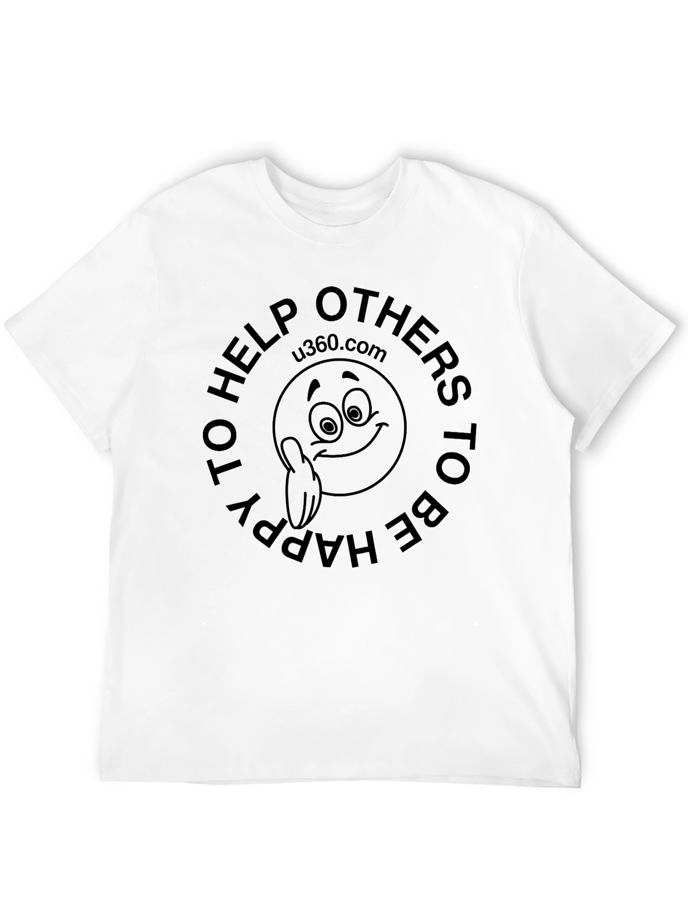 Black Help Others To Be Happy Black Tee view 12