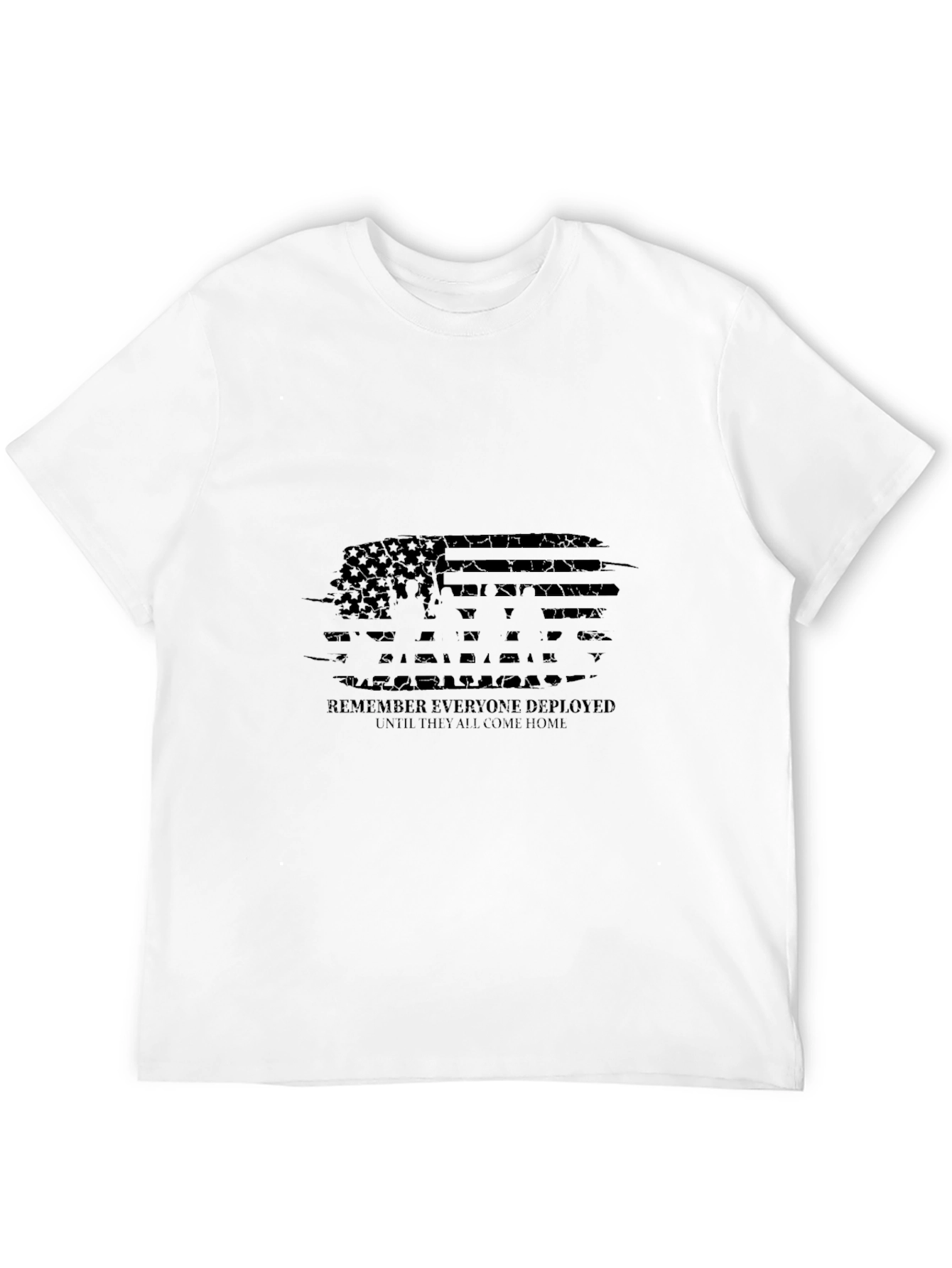 Black Remember Everyone Deployed Graphic T-Shirt view 12