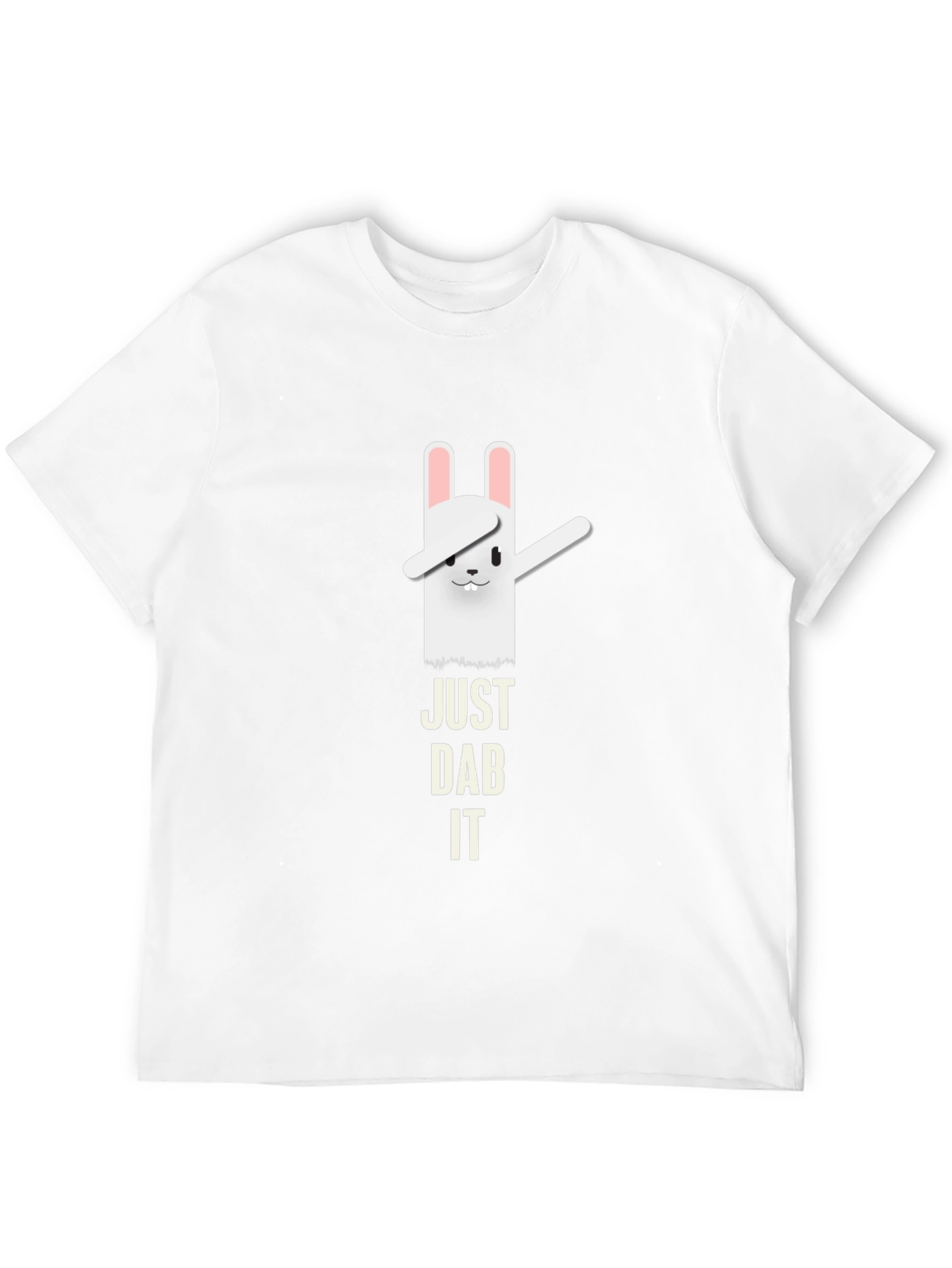 Black Just Dab It Funny Rabbit Black T-Shirt view 12