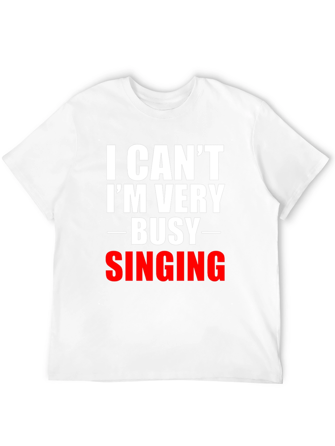 Black Funny Singing T-Shirt - I Can't I'm Very Busy view 12