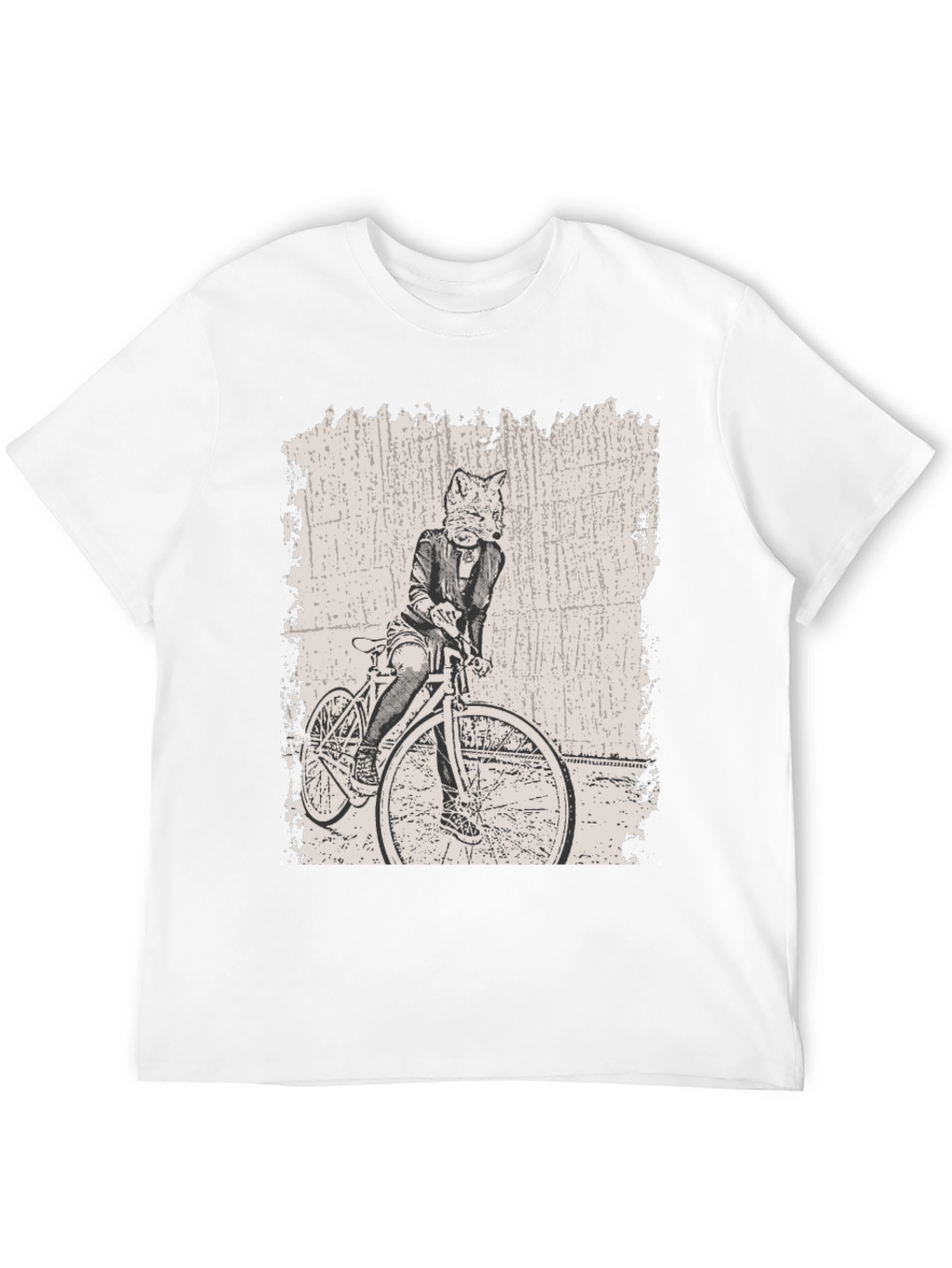 Black Fox on Bike Graphic Tee view 12