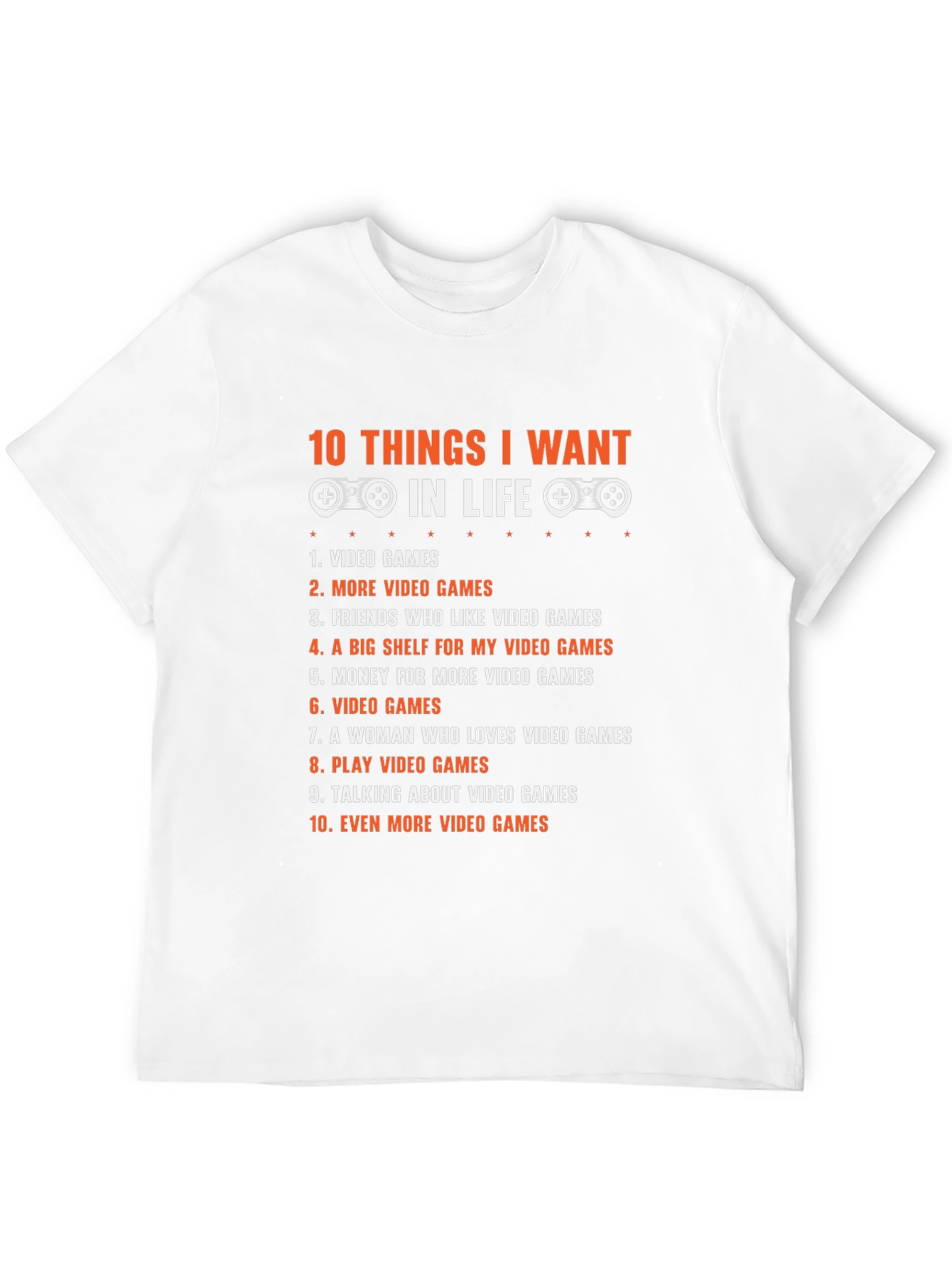 Black Gamer Life Wishlist T-Shirt - 10 Things I Want in Life view 12