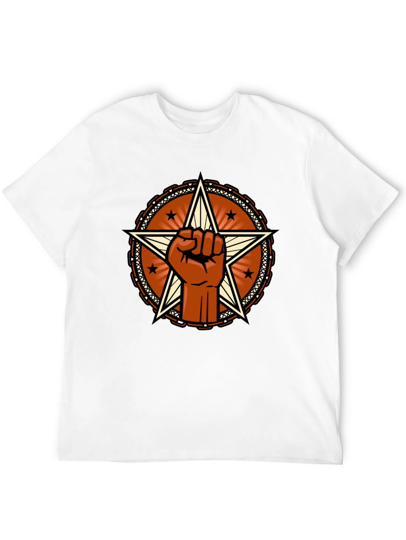 Black Star Fist Graphic Tee - Bold Statement Shirt view 12