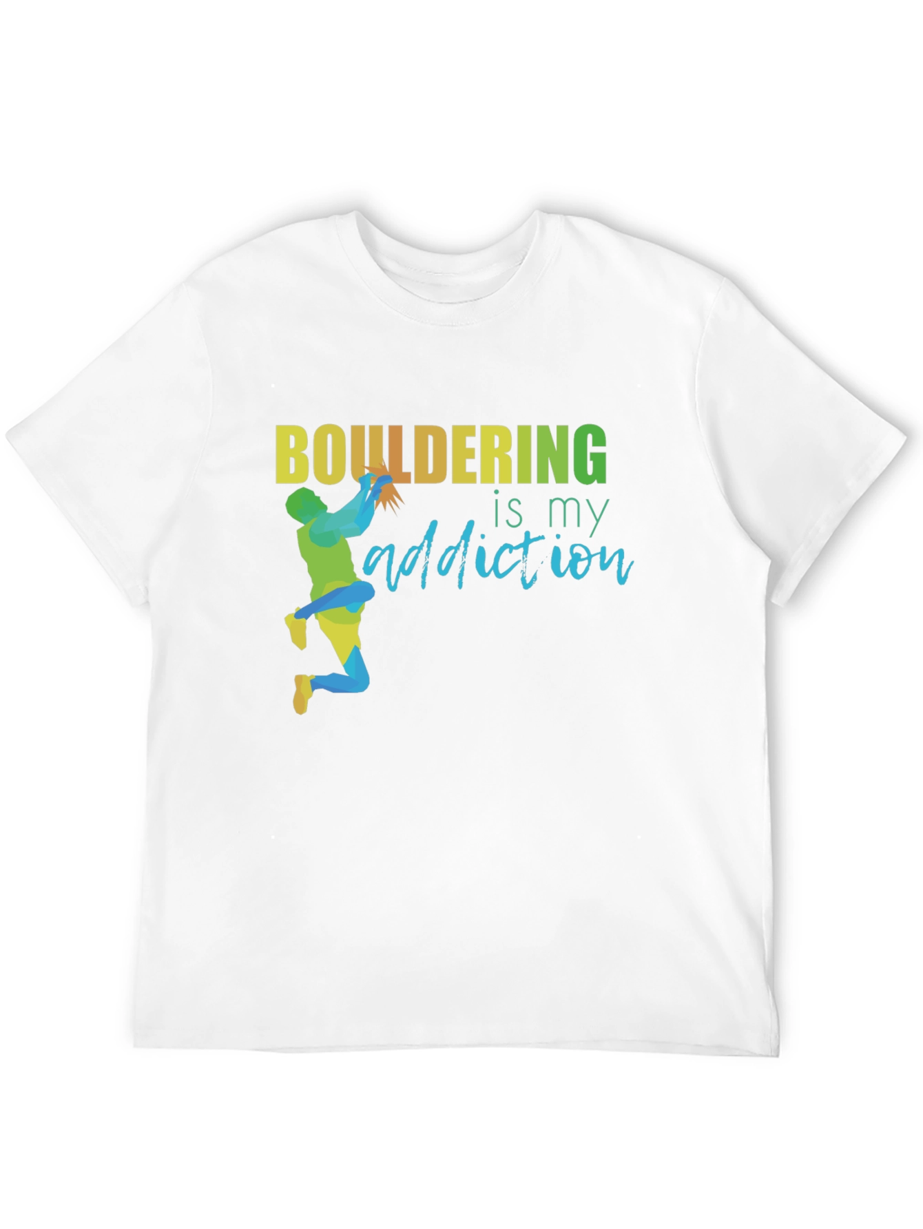 Black Bouldering Addiction T-Shirt - Rock Climbing Apparel view 12
