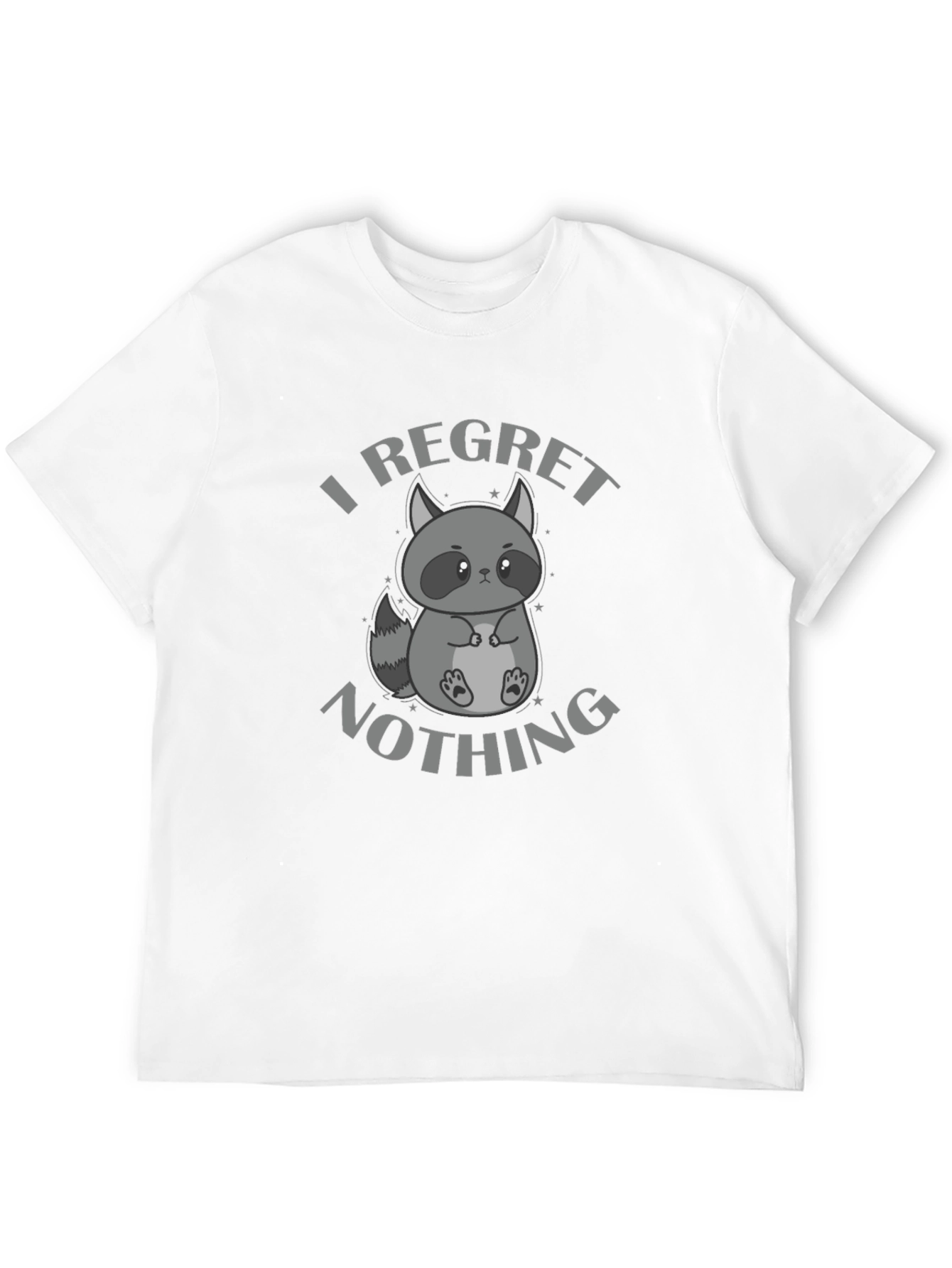 Black I Regret Nothing Raccoon Graphic T-Shirt view 12