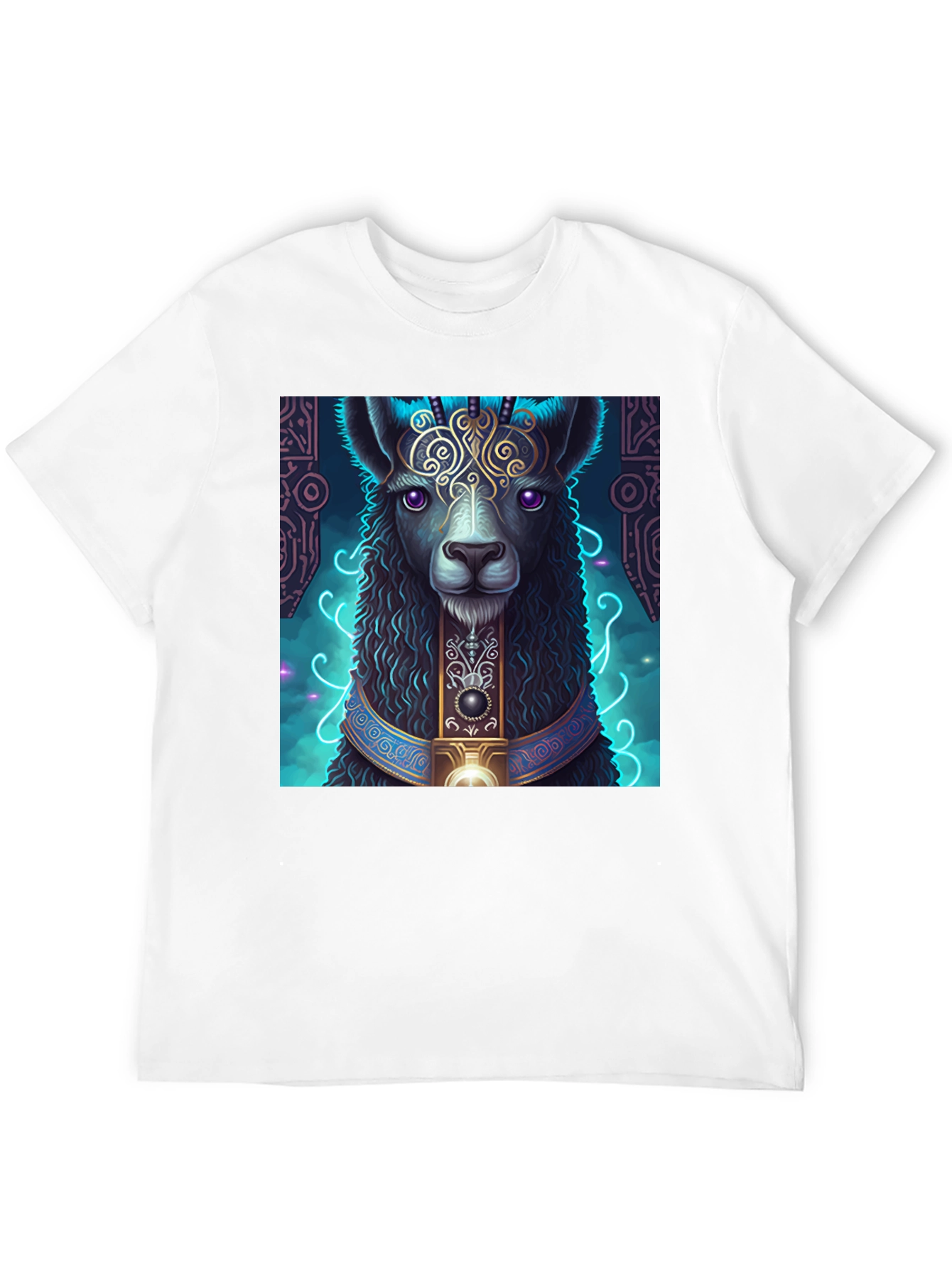 Black Mystical Llama Graphic Tee view 12