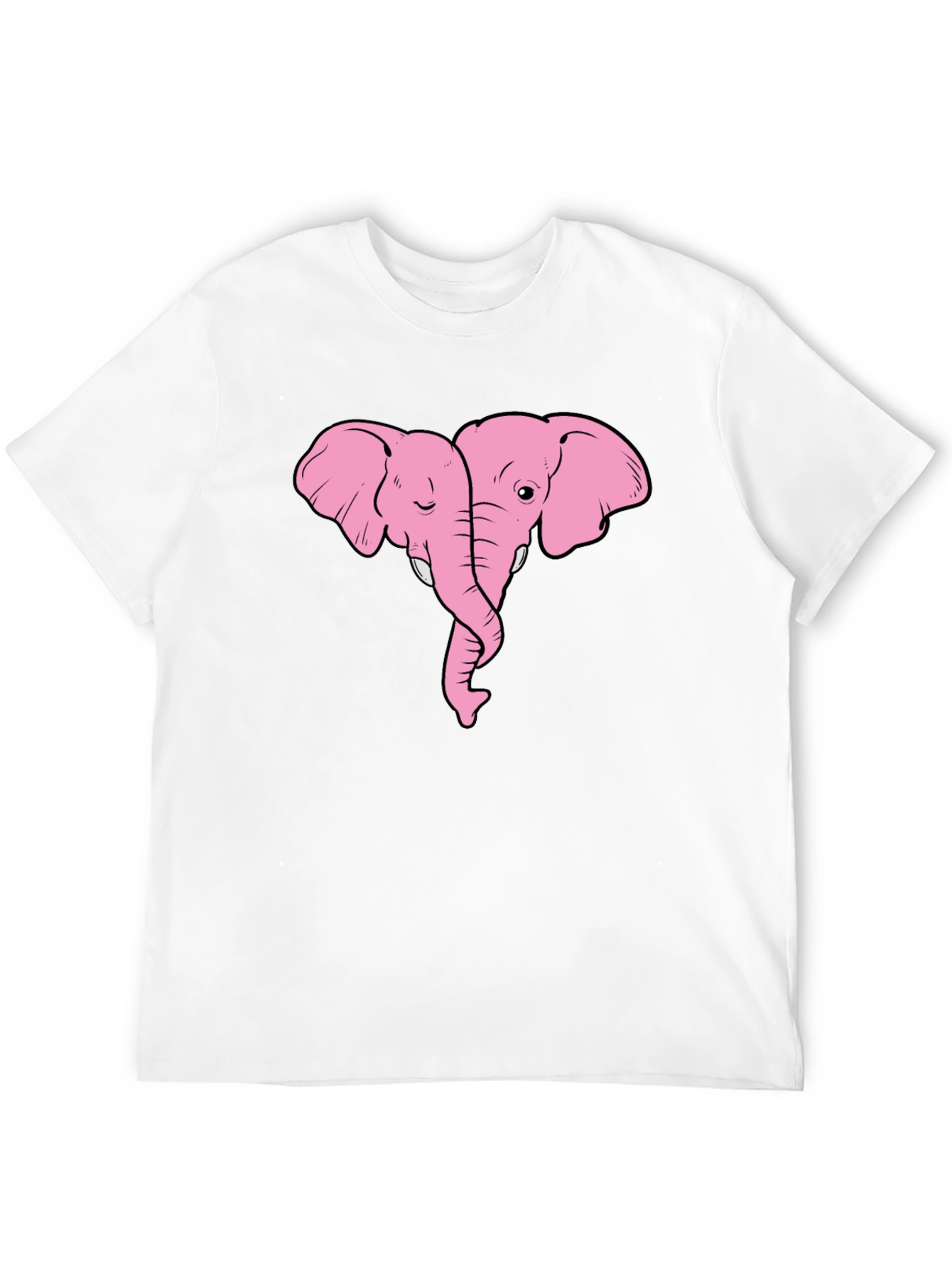 Black Pink Elephant Love T-Shirt view 12