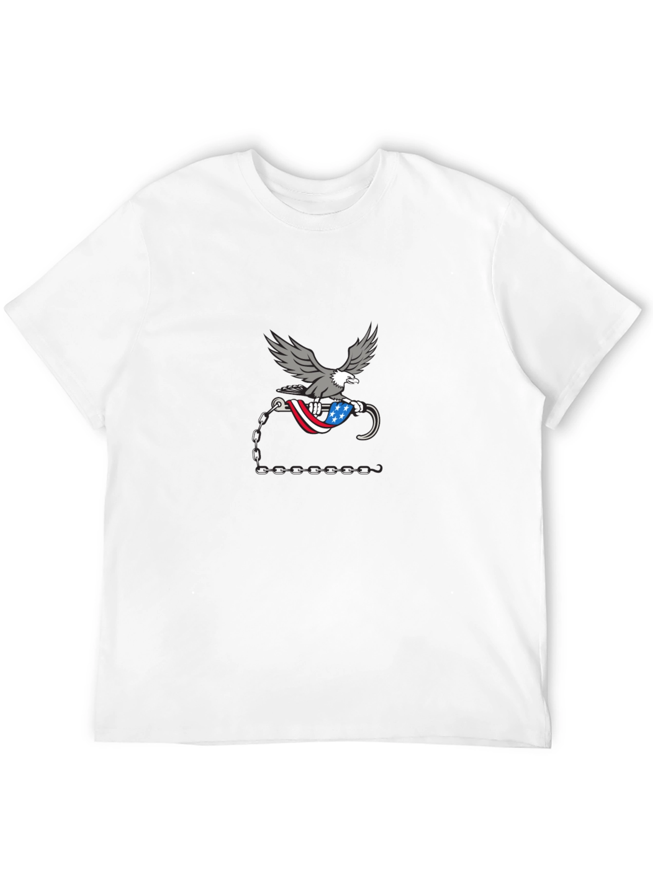 Black Eagle USA Flag Graphic Print T-Shirt view 12