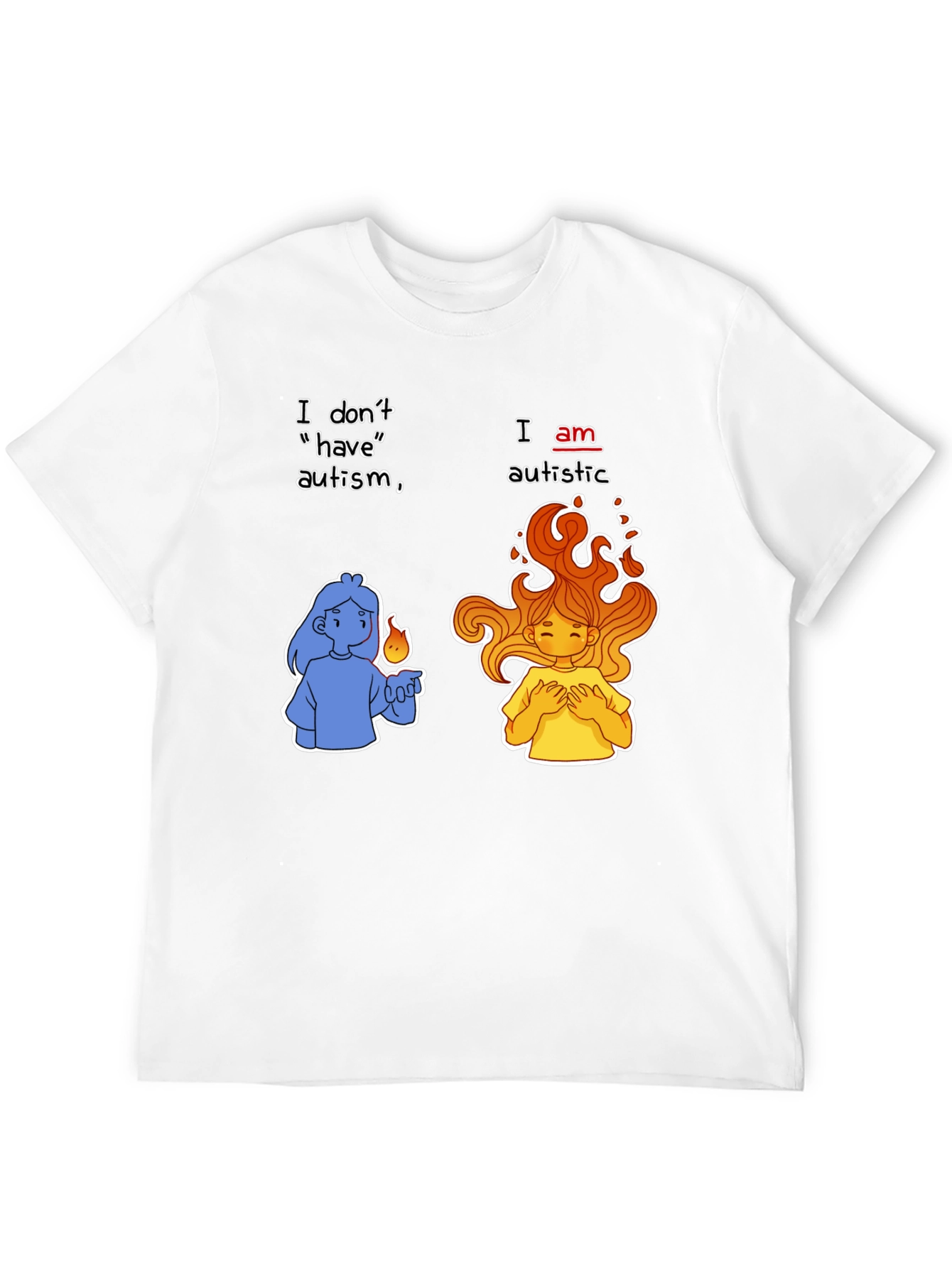 Black Autistic Pride T-Shirt - I Am Autistic Tee view 12